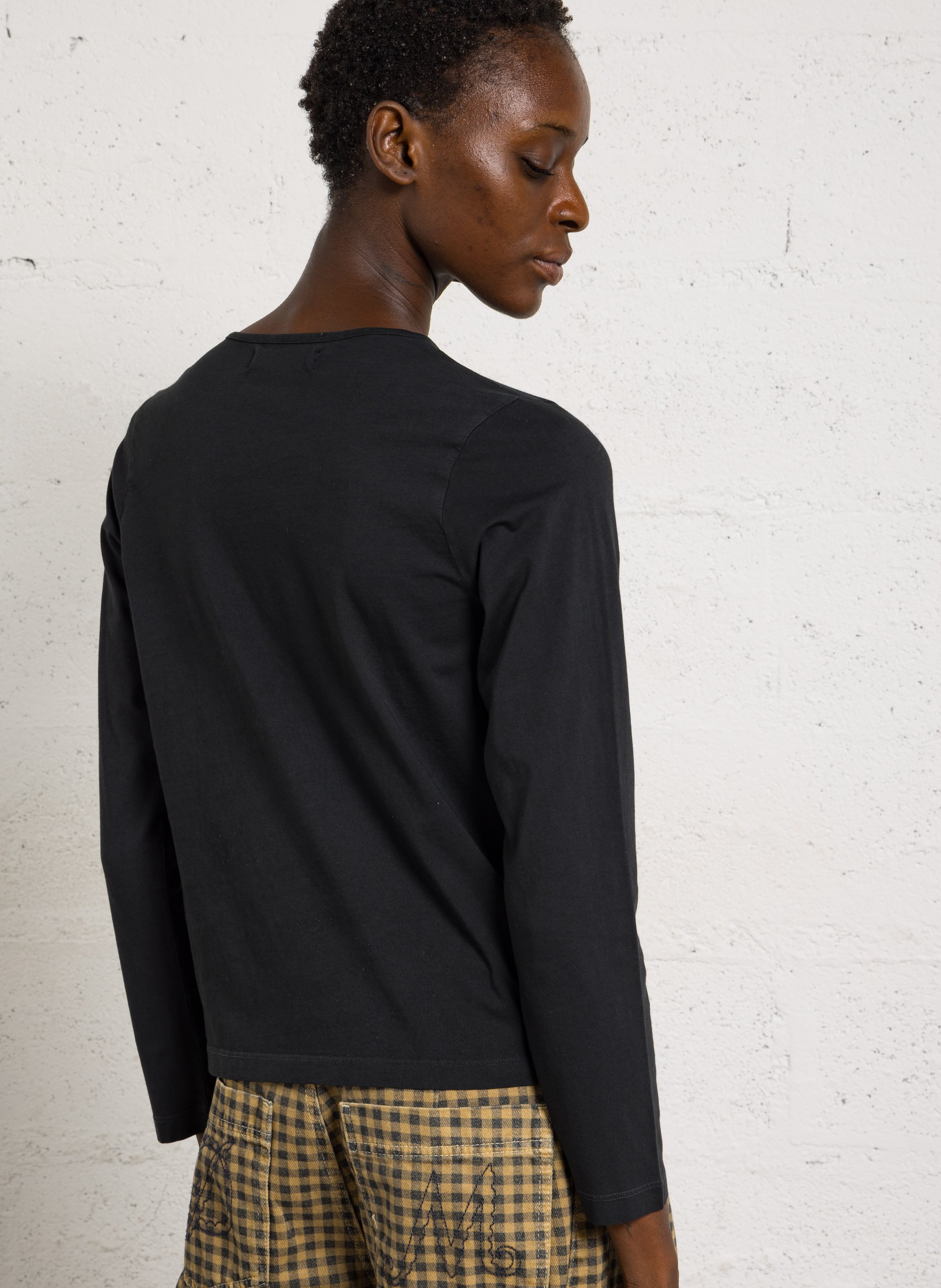Long-sleeved cotton T-shirt NICE THINGS Black