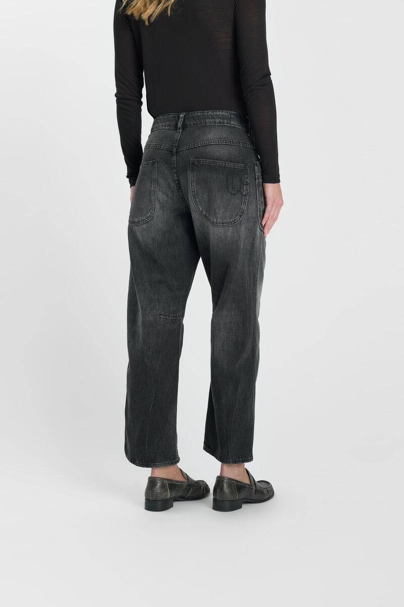 Jeans loose, large balloon , longueur 34 LE TEMPS DES CERISES Noir