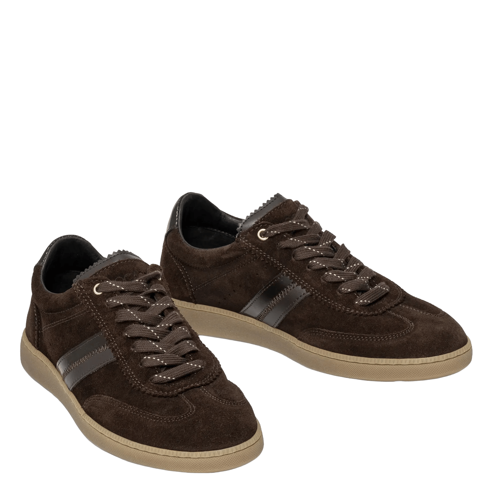 Low-top suede sneakers BOCAGE Brown