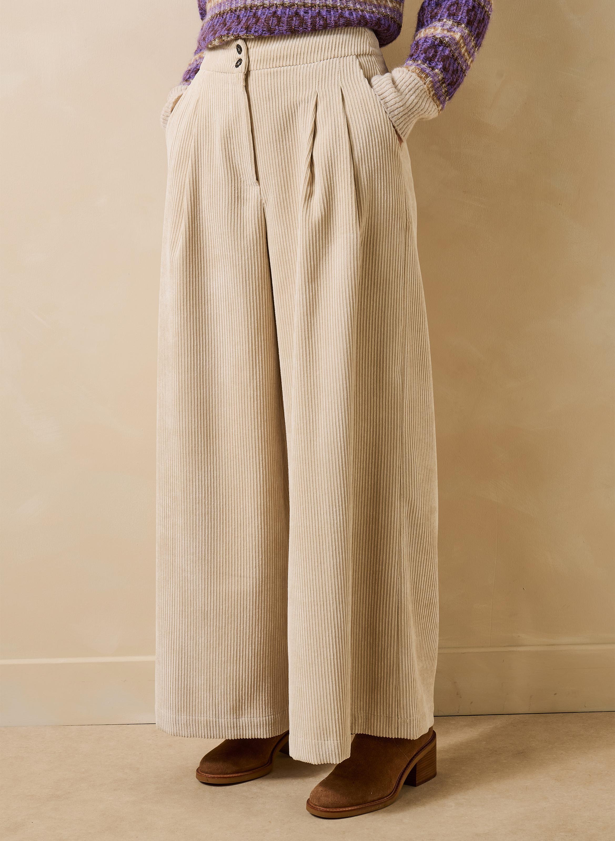 Wijde broek van corduroy LA FEE MARABOUTEE