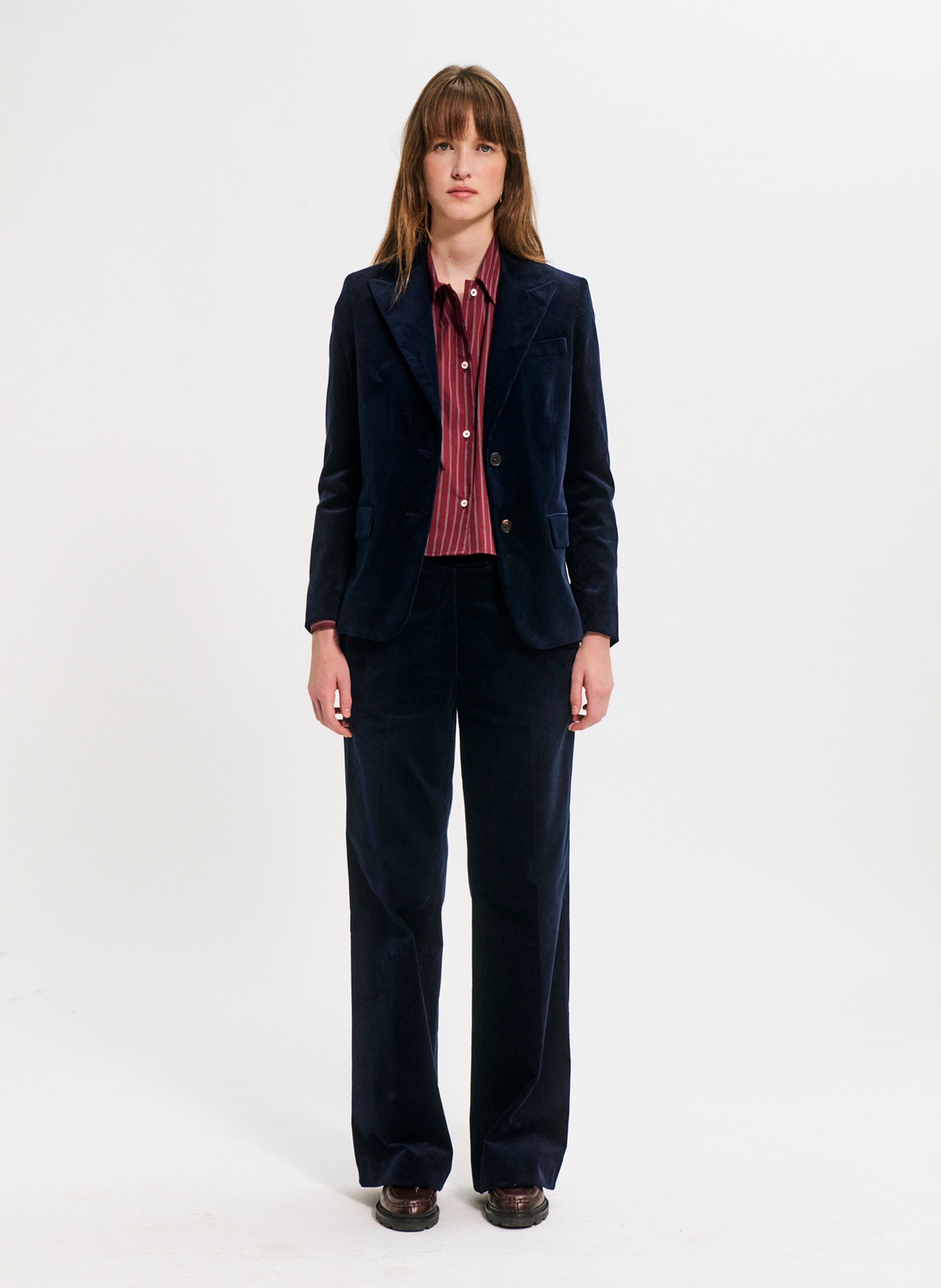 Straight blazer in cotton blend PABLO Blue