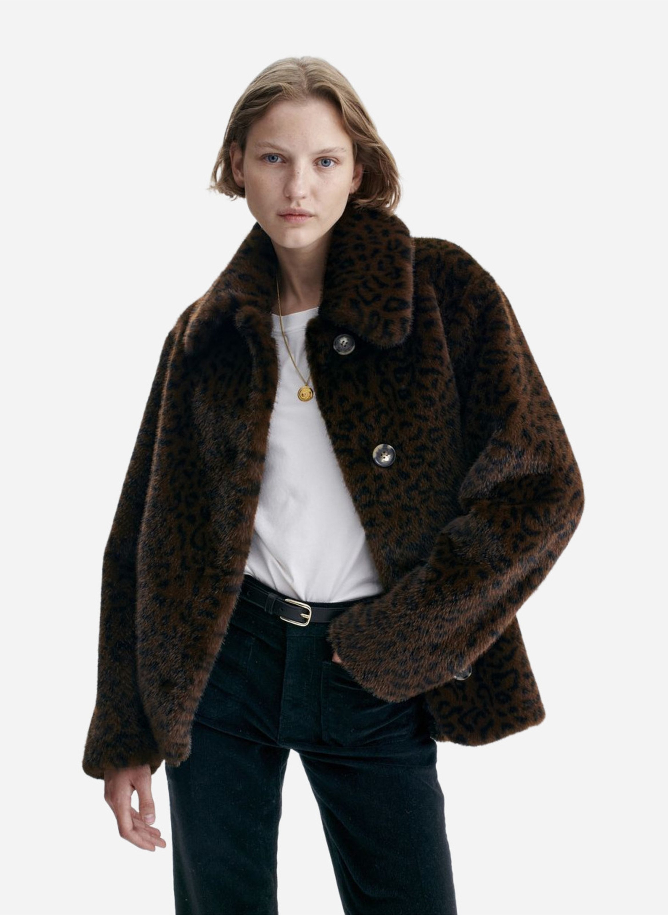 Gerade Jacke aus Kunstpelz VANESSA BRUNO Schwarz