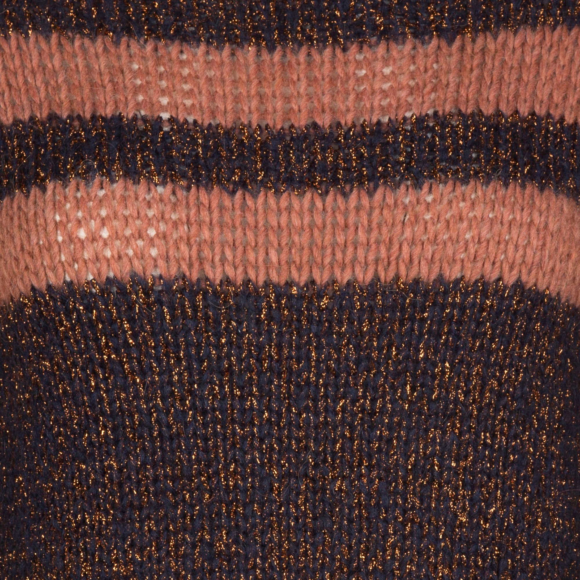 Col roulé rayé en maille lurex Venus ATTIC AND BARN Marron