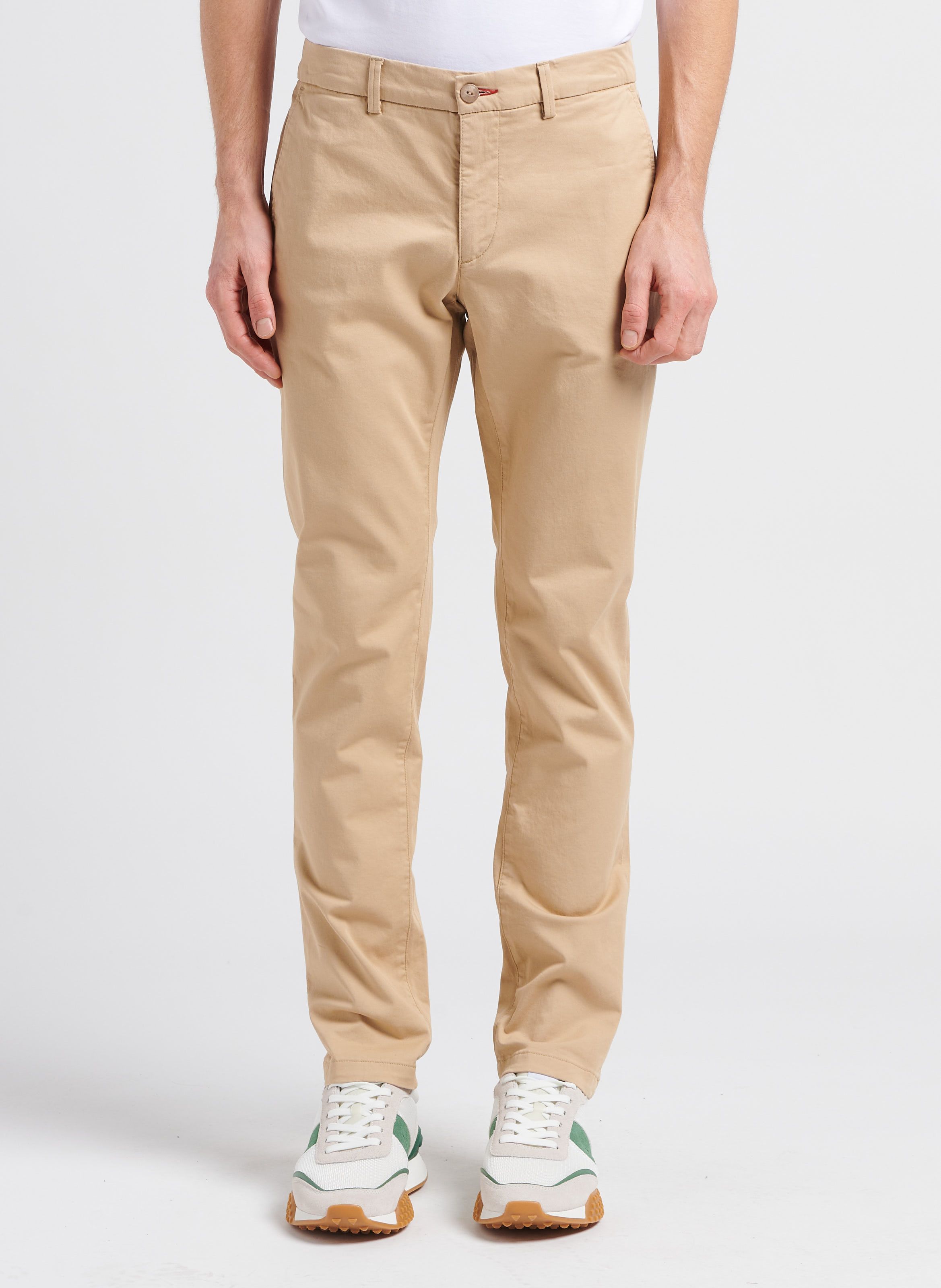 Pantal n Chino Slim Fit De Algod n Org nico Beige Chevignon