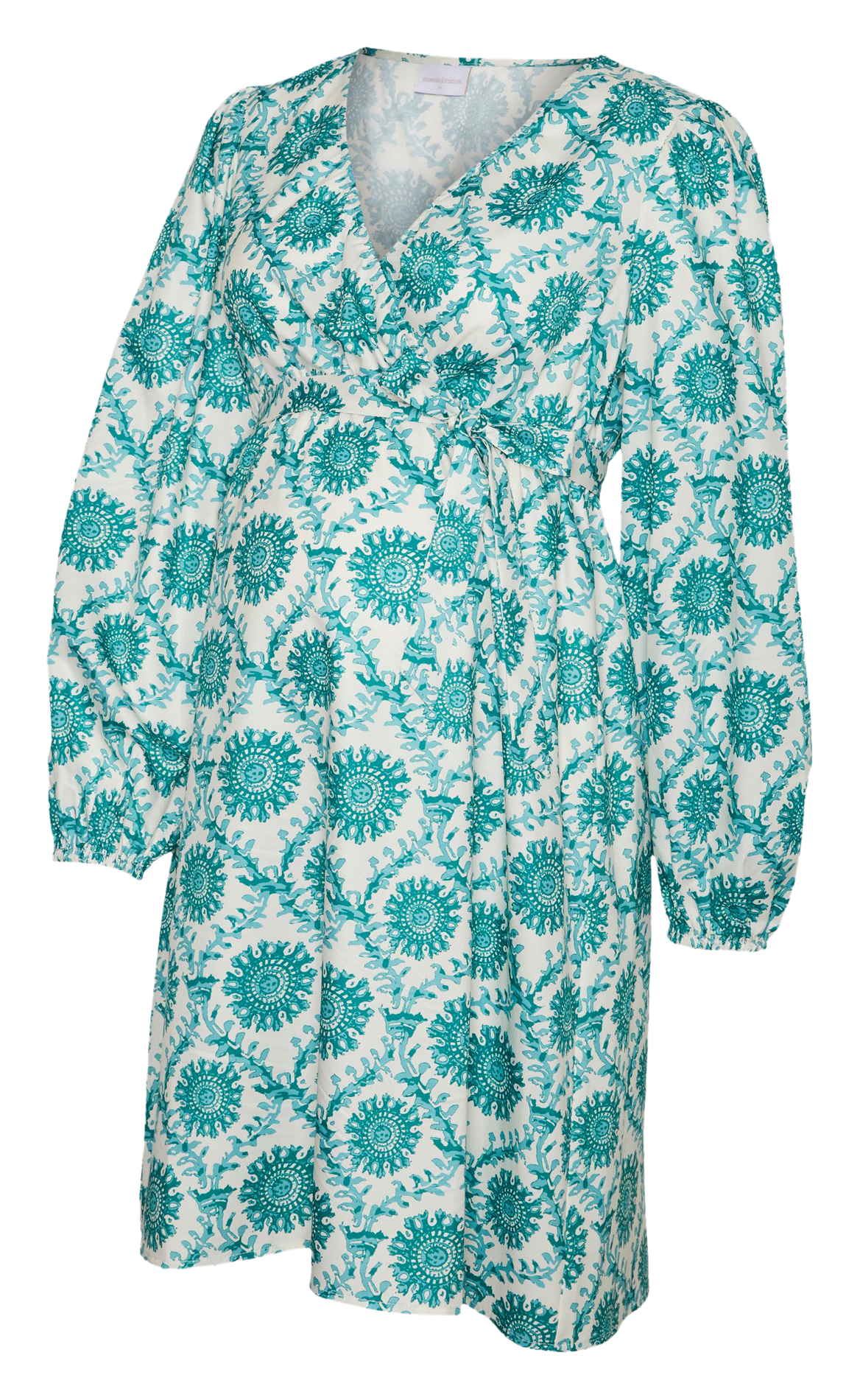 Korte wikkeljurk met print MAMALICIOUS Groen