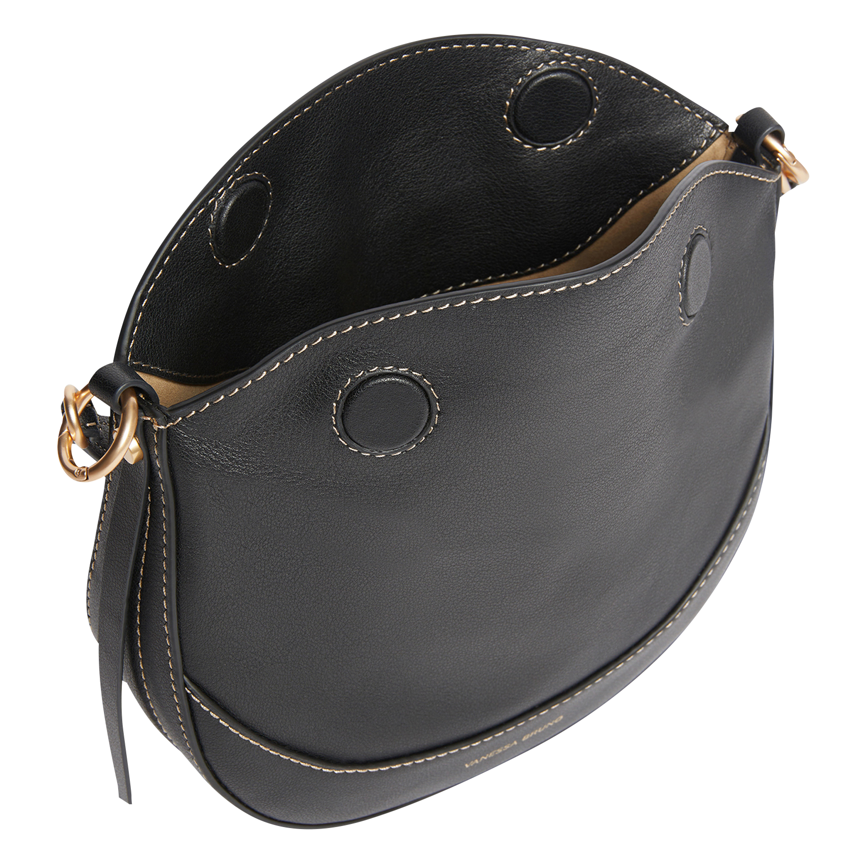 Leather shoulder bag VANESSA BRUNO Black