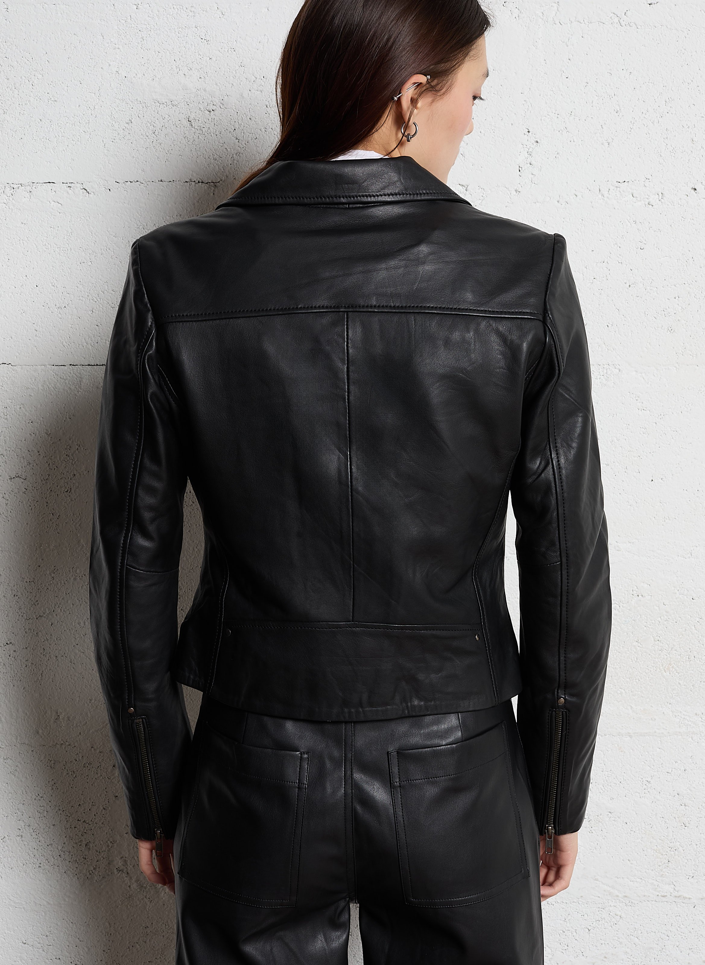 Jacket with leather lapel LA PETITE ETOILE Black