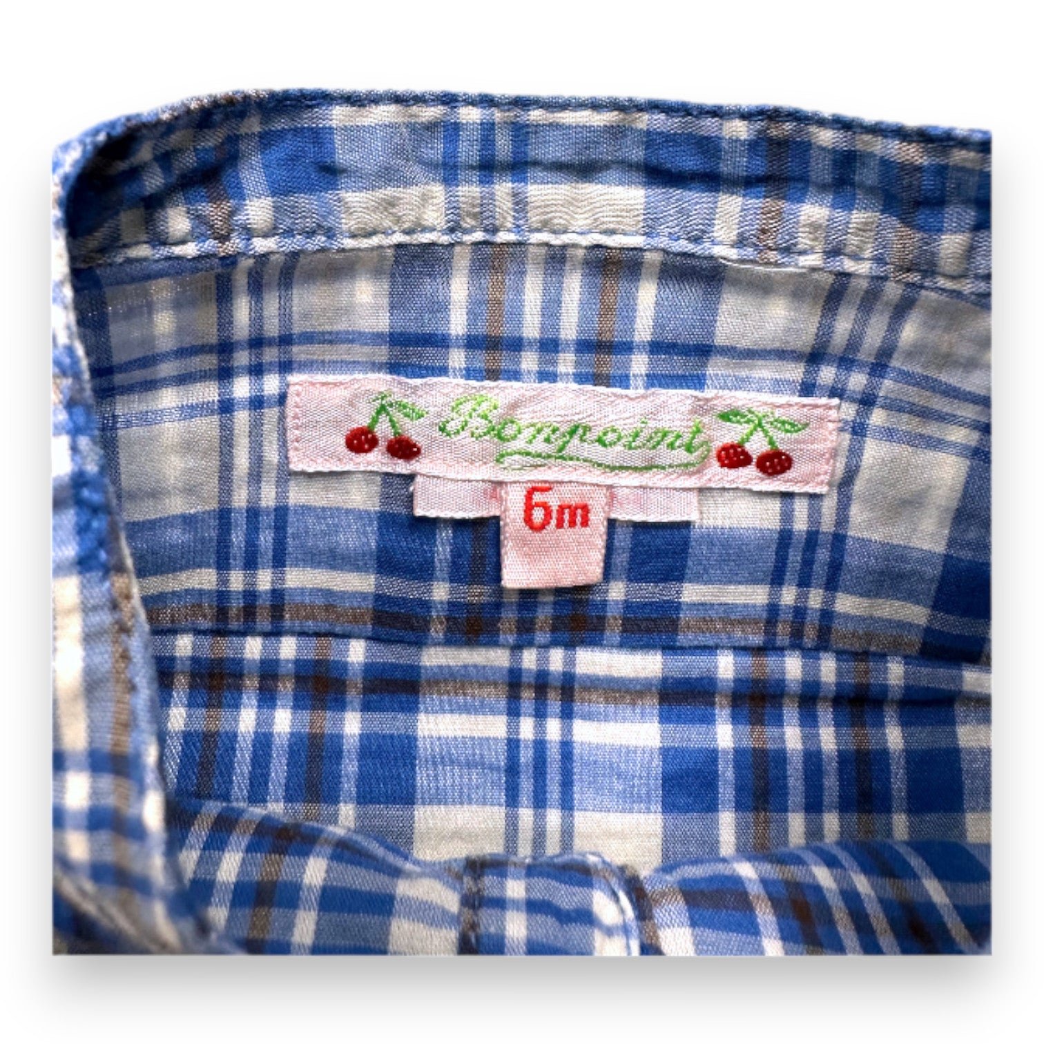 Blue baby shirt - 6 months BONPOINT - Seconde Main Blue