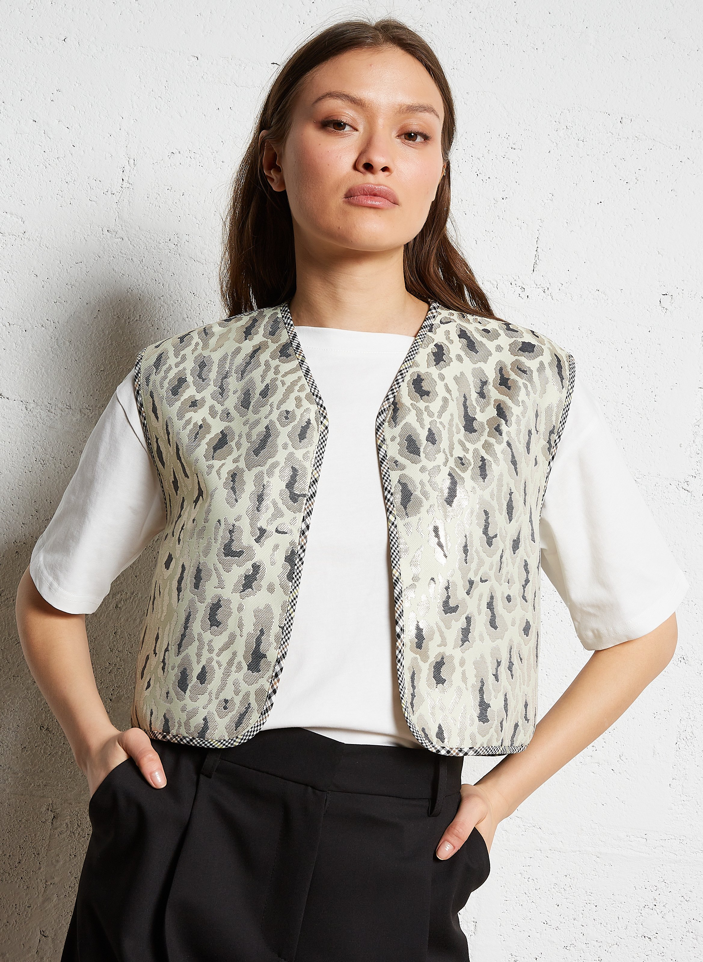 Sleeveless printed cardigan IMPERIAL Multicolored