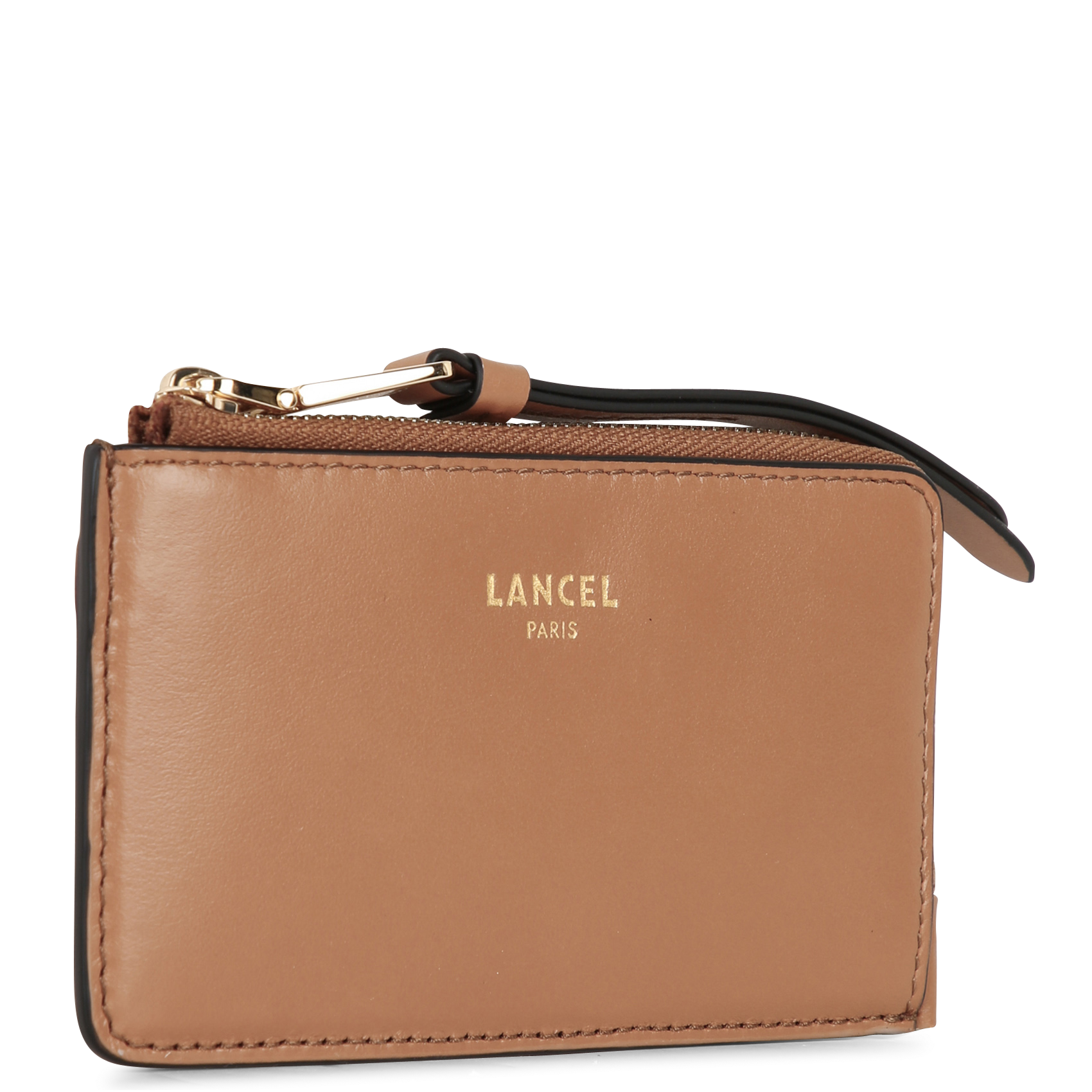 Porte-cartes en cuir LANCEL Beige