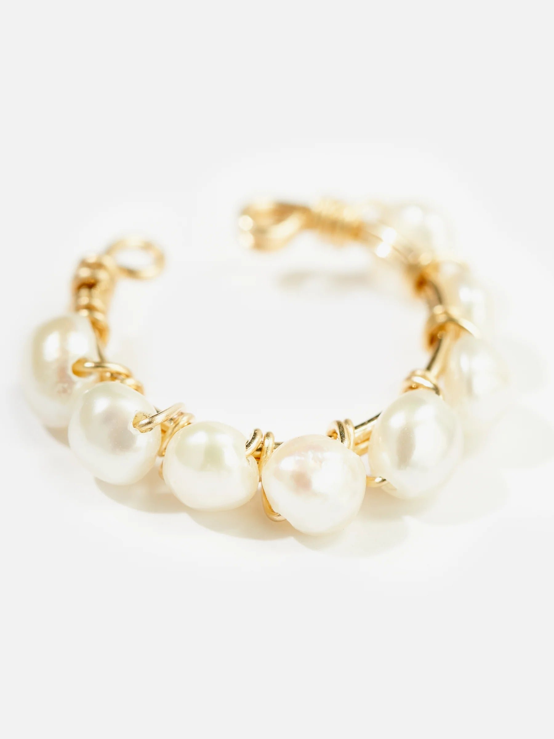 Faux pearl piercing YAY White