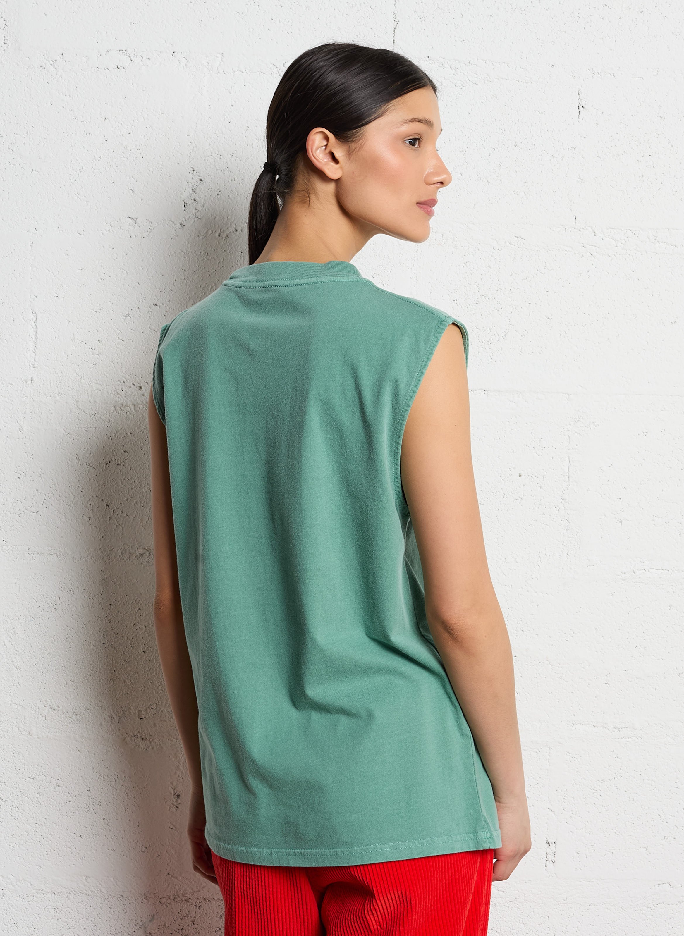 Straight fit short-sleeve printed t-shirt NEWTONE Green