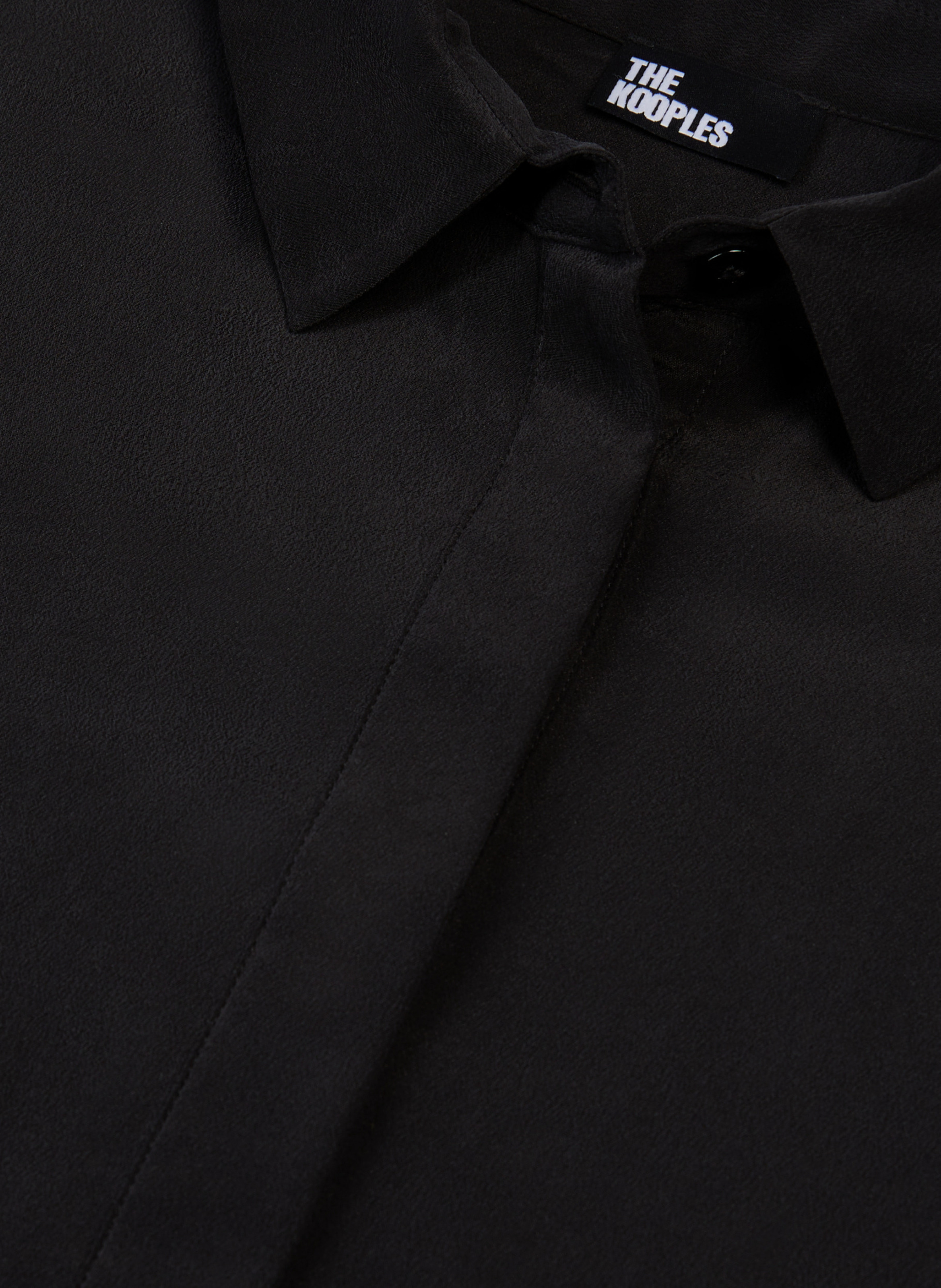 Oversized washed silk shirt THE KOOPLES Black