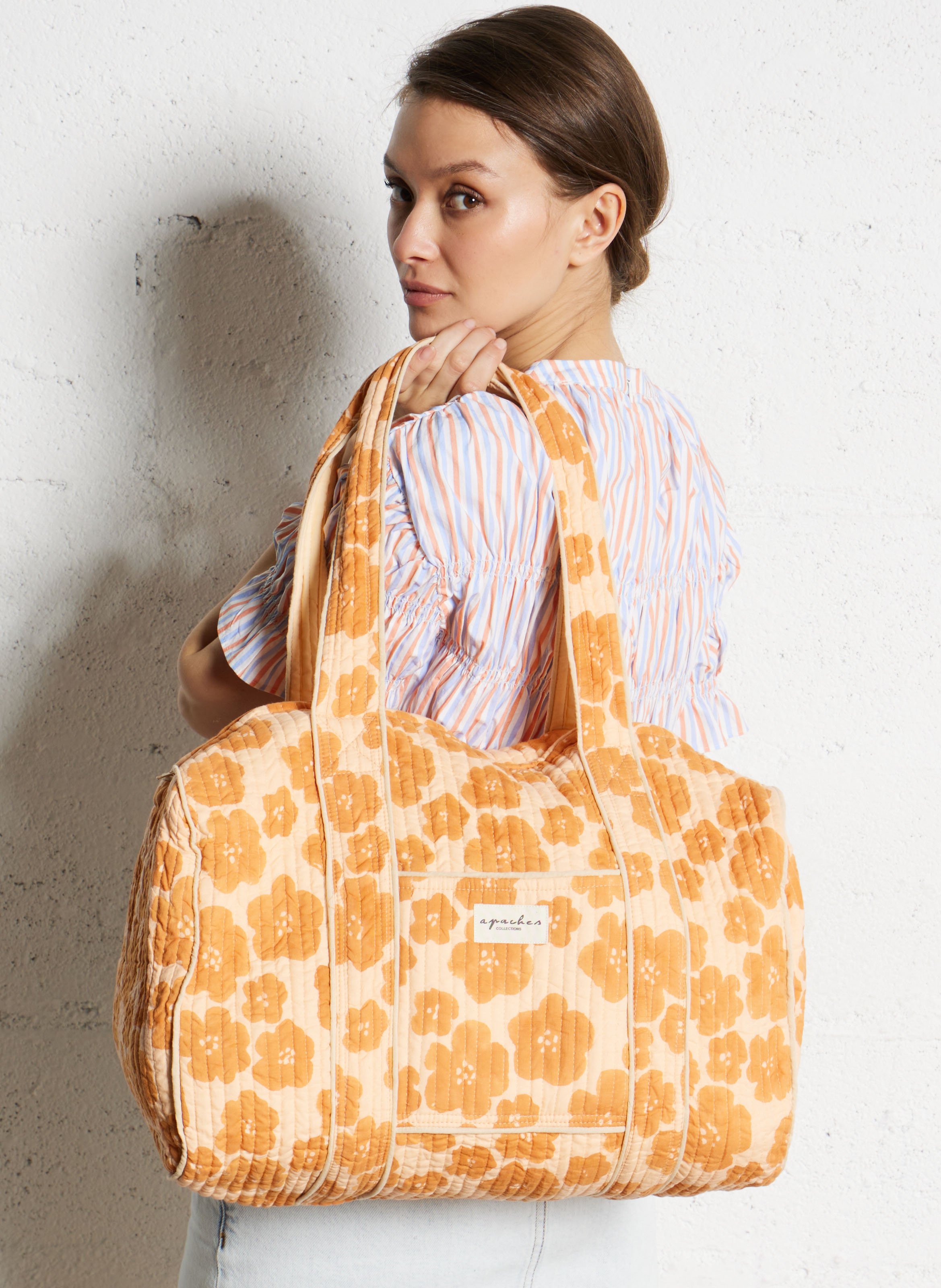 Cotton weekend bag APACHES COLLECTIONS Orange