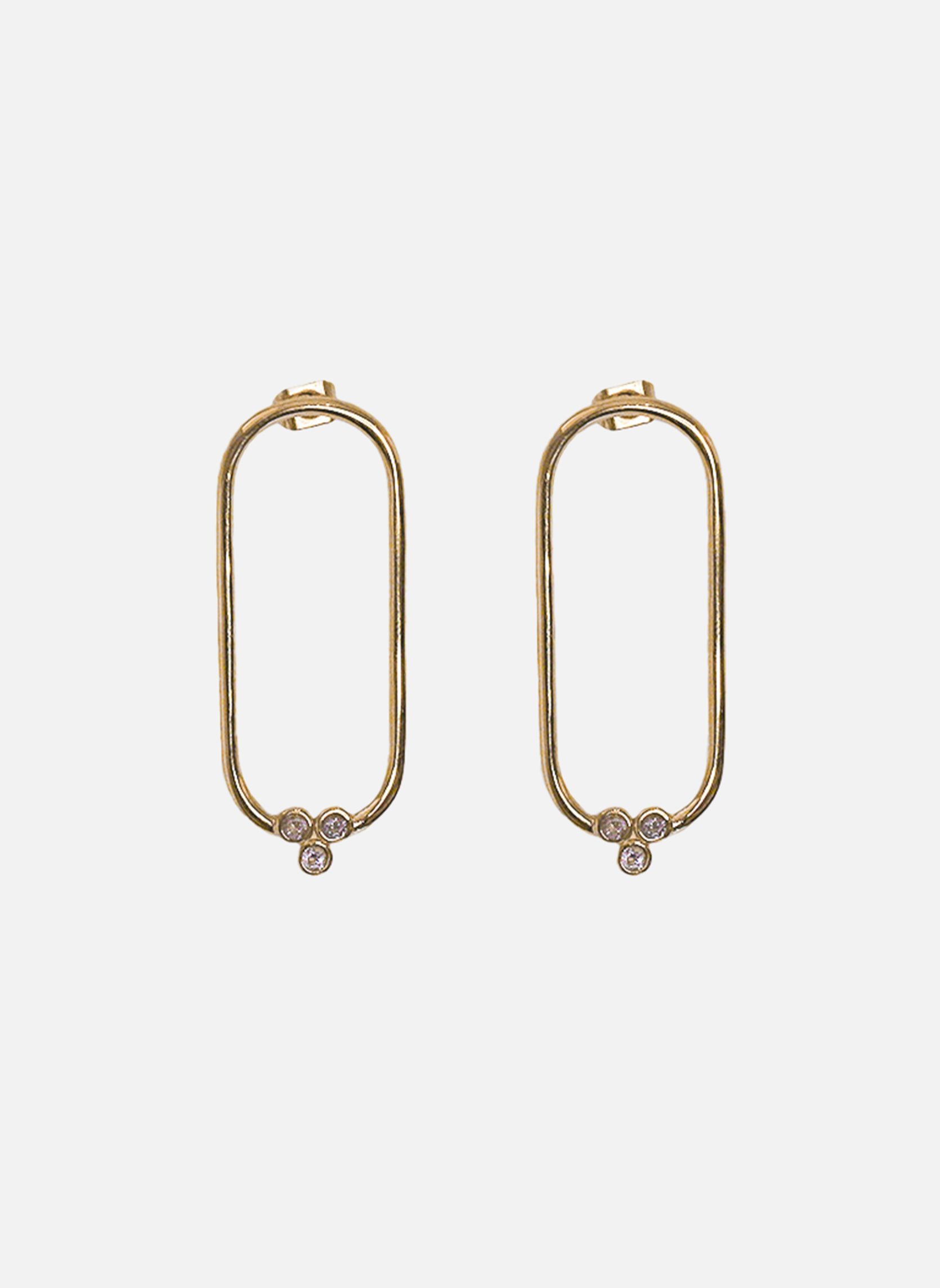 MANIA - Stainless steel earrings for pierced ears AEC Paris White