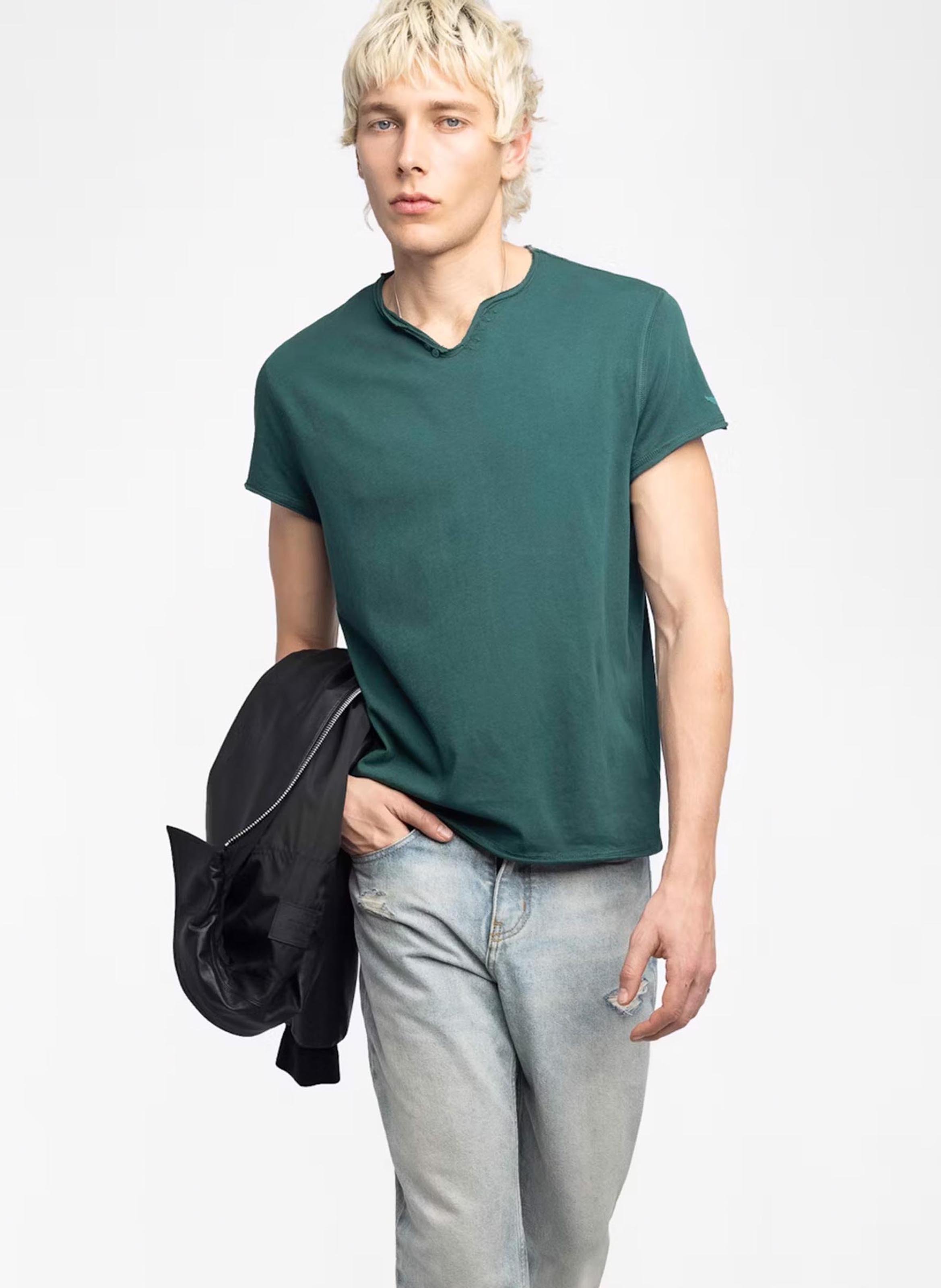 Tee-shirt droit en coton ZADIG&amp;VOLTAIRE Vert