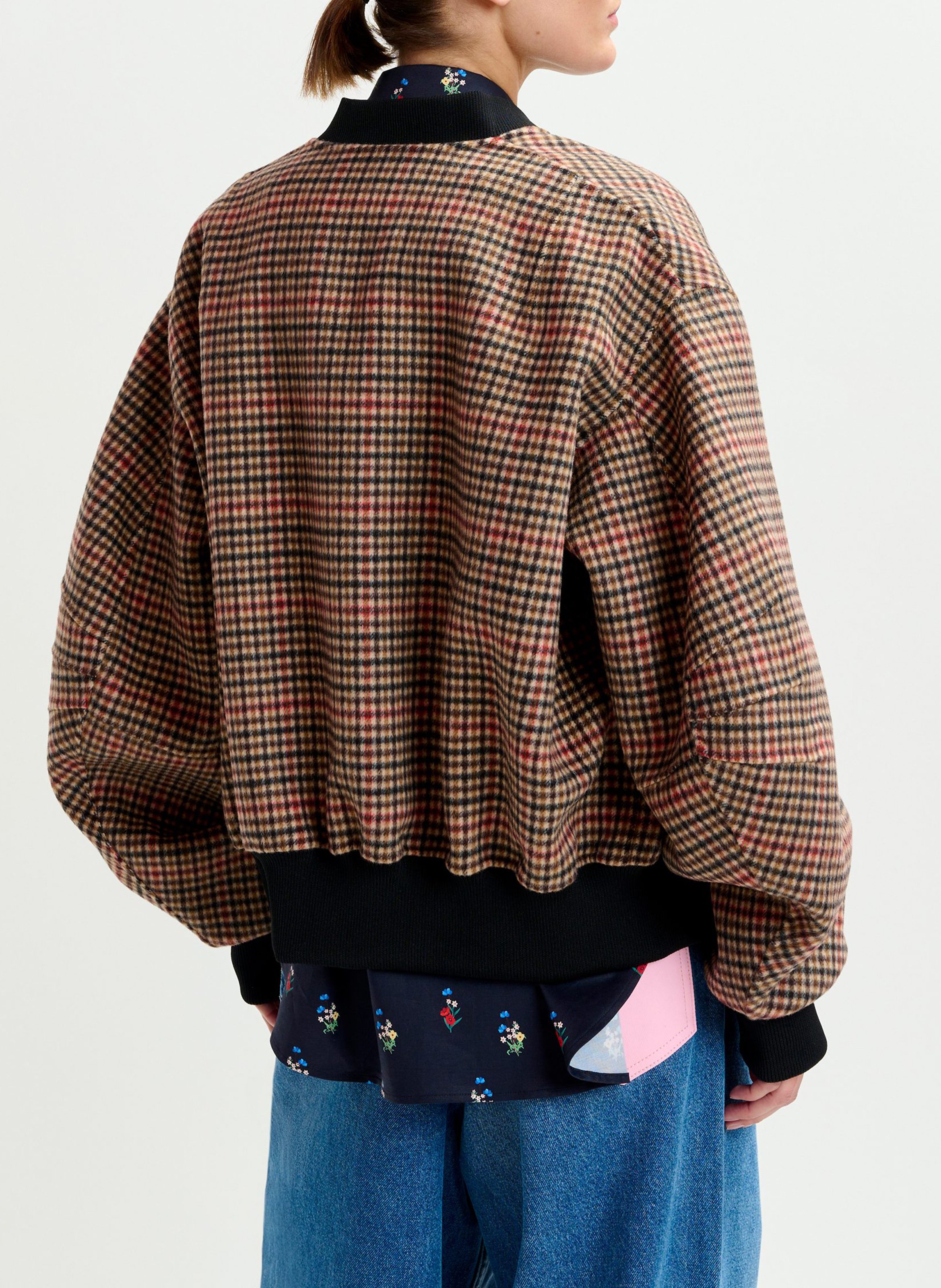 Blouson col teddy en laine ESSENTIEL ANTWERP Marron