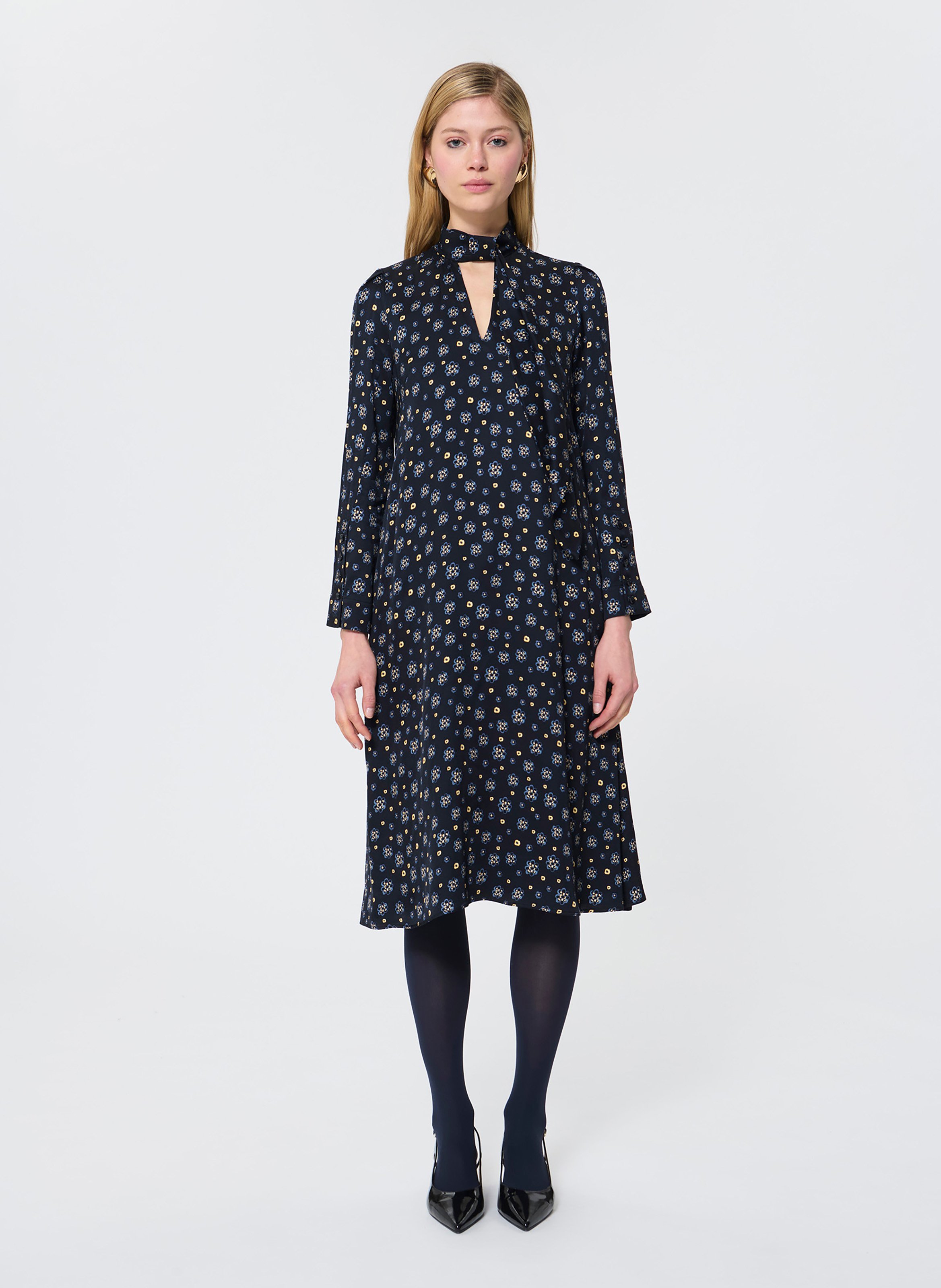 Long printed dress TARA JARMON Blue