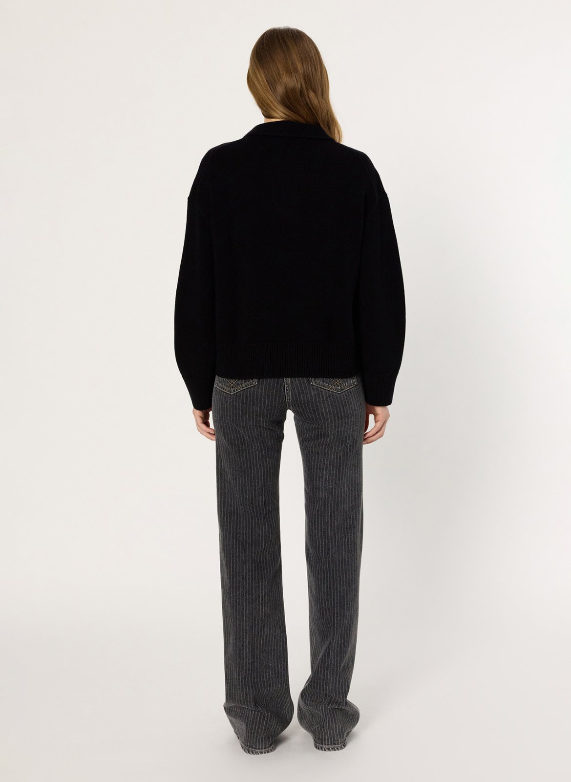 Pull col tunisien en laine GERARD DAREL Noir