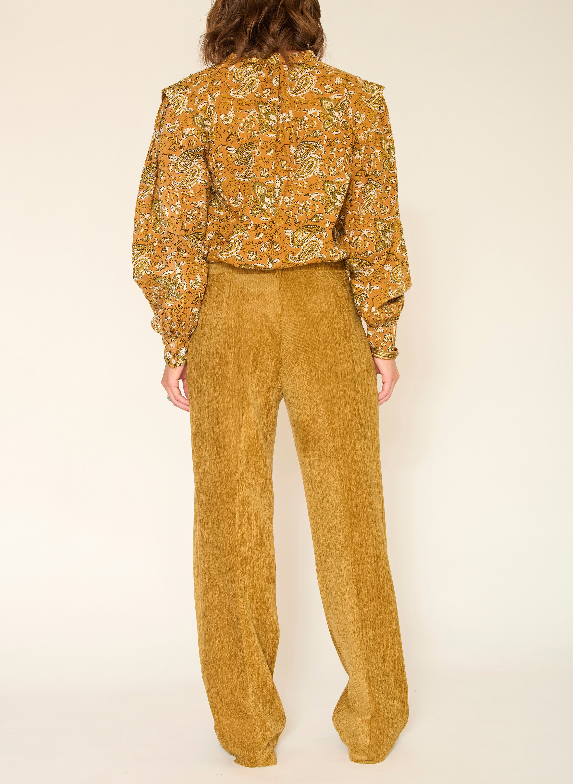 Gerade Hose mit Velours-Effekt MKT Braun