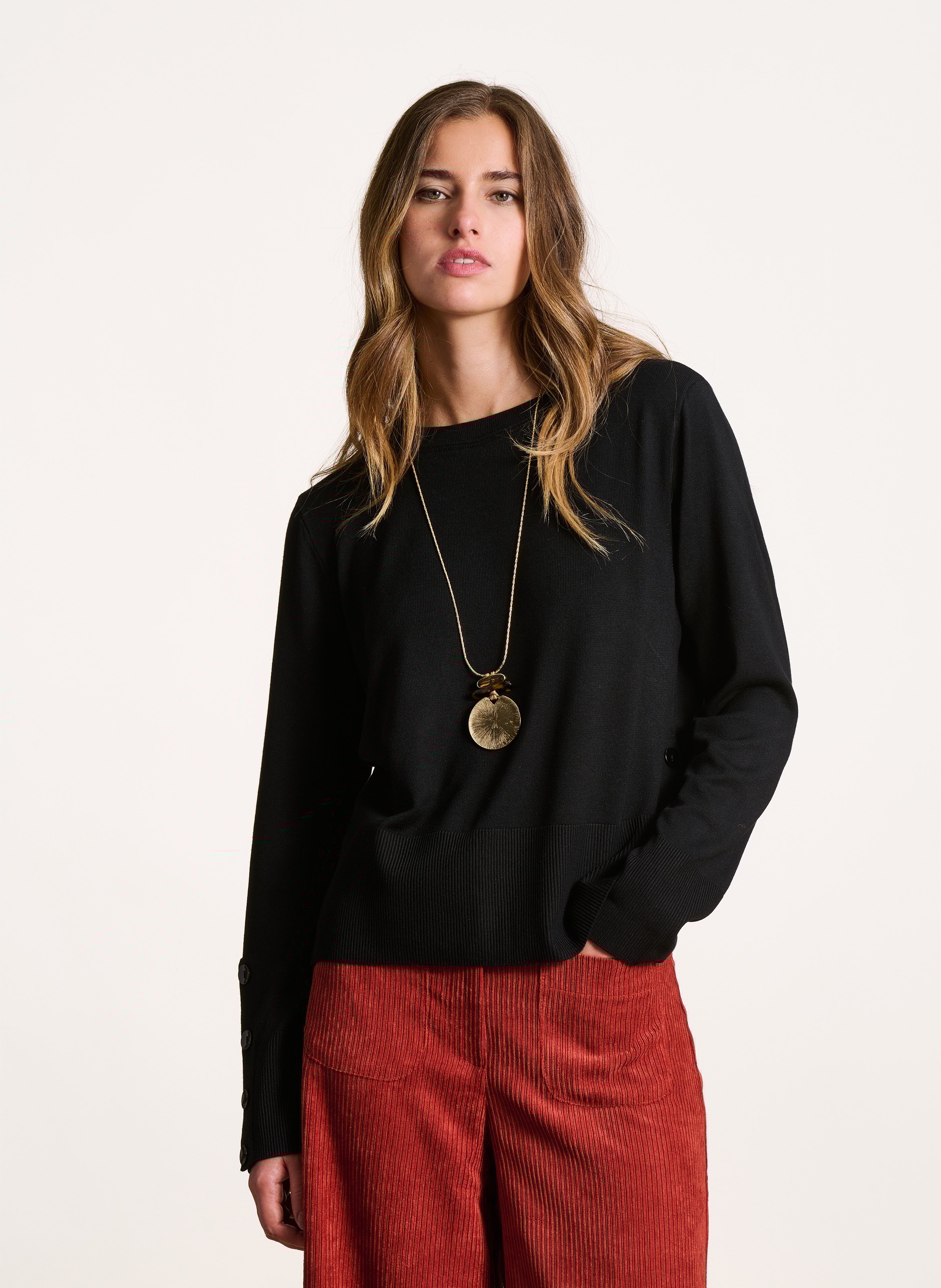 Round-neck straight sweater LA FEE MARABOUTEE