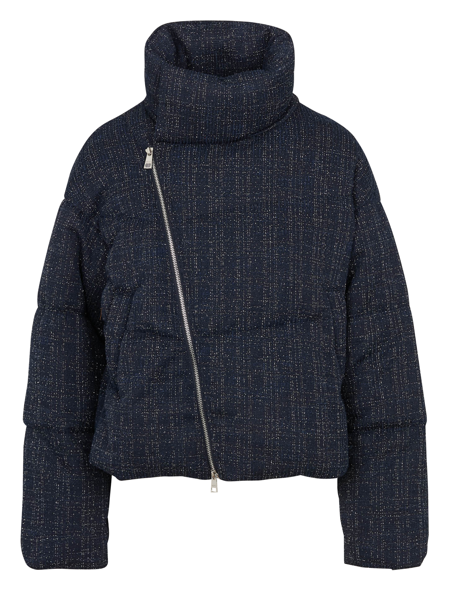 Oversize-Wolljacke aus Tweed LIU JO Blau