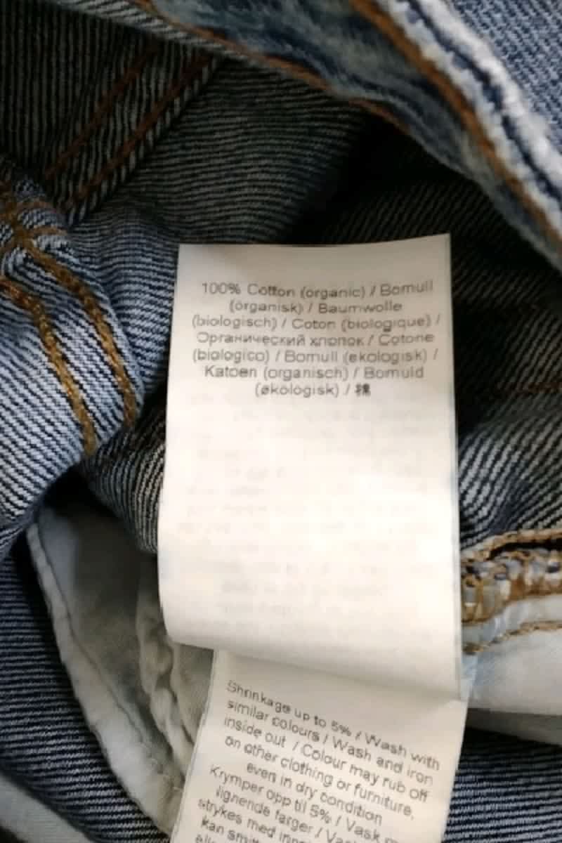 Straight cotton-blend pants GANNI - Seconde Main Blue