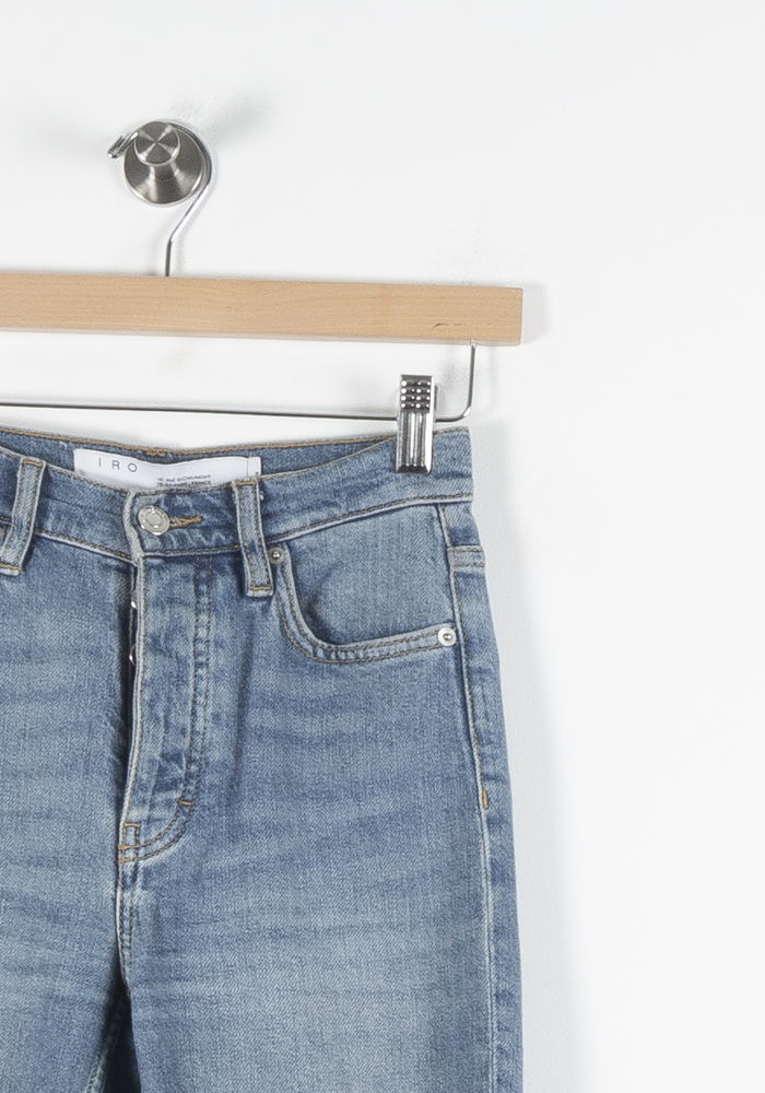 Cropped slim jeans with studs IRO - Seconde Main Blue