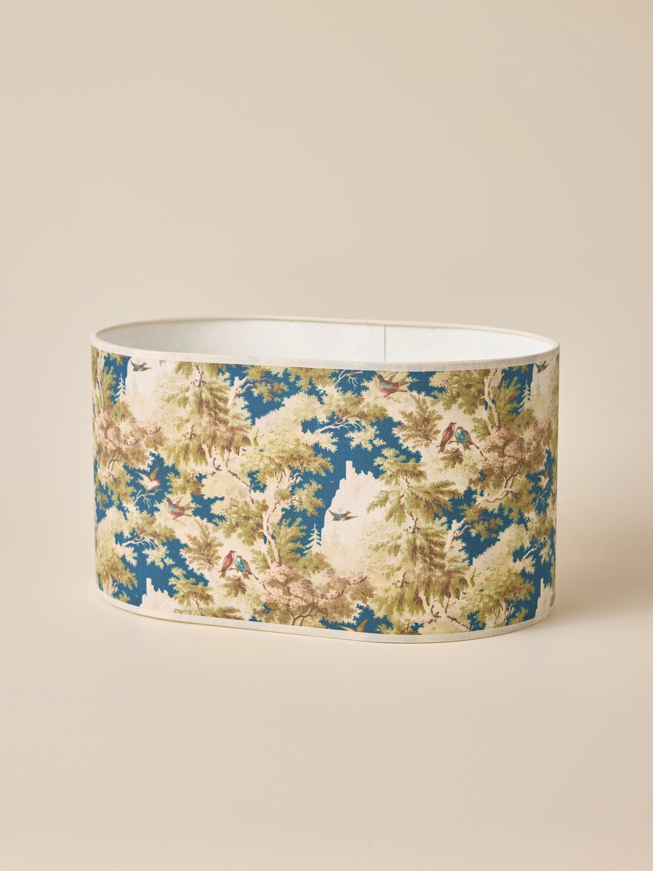 Oval floral printed lampshade - large size victory CYRILLUS Blue