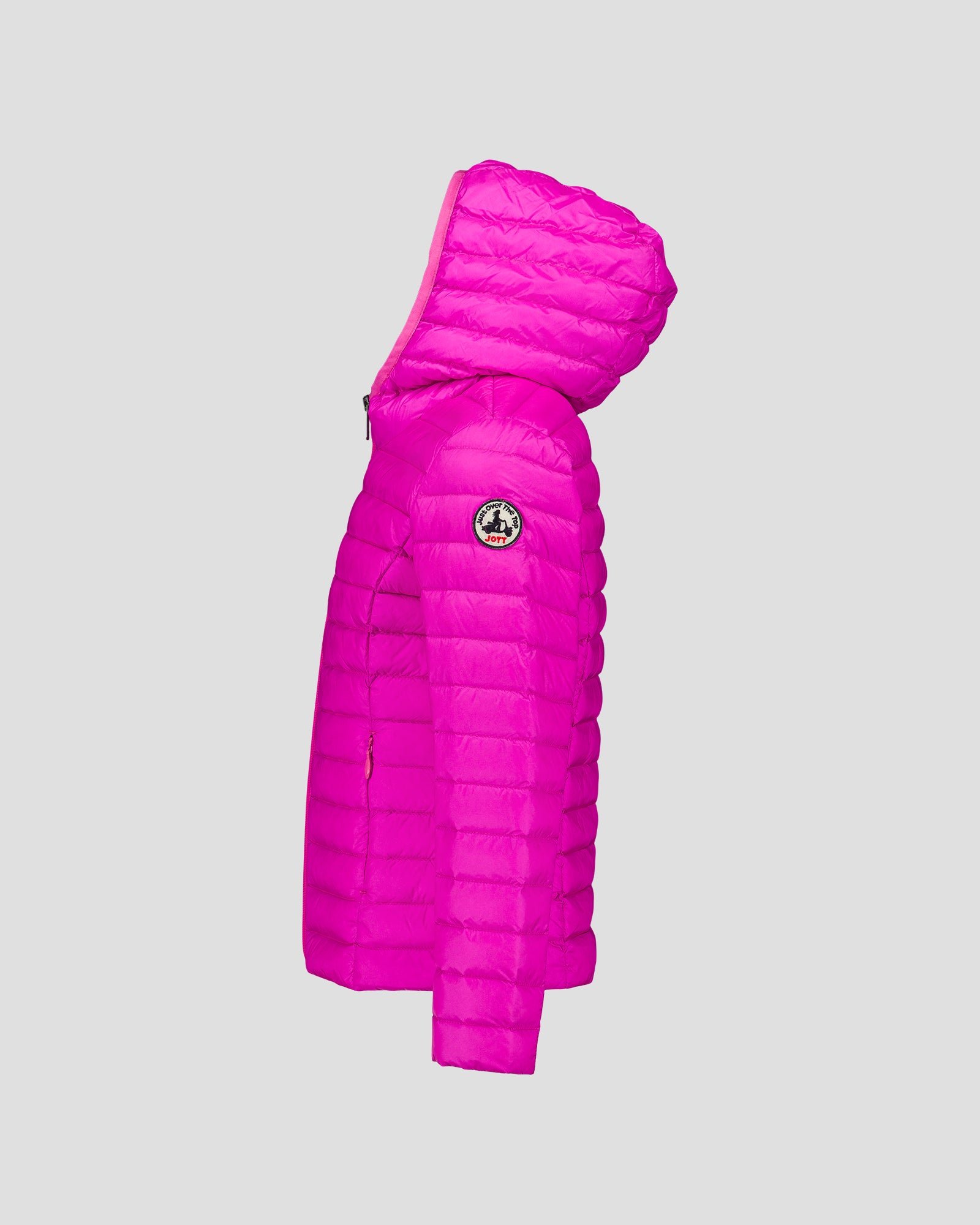 Carla lightweight hooded children's down jacket JOTT Pink