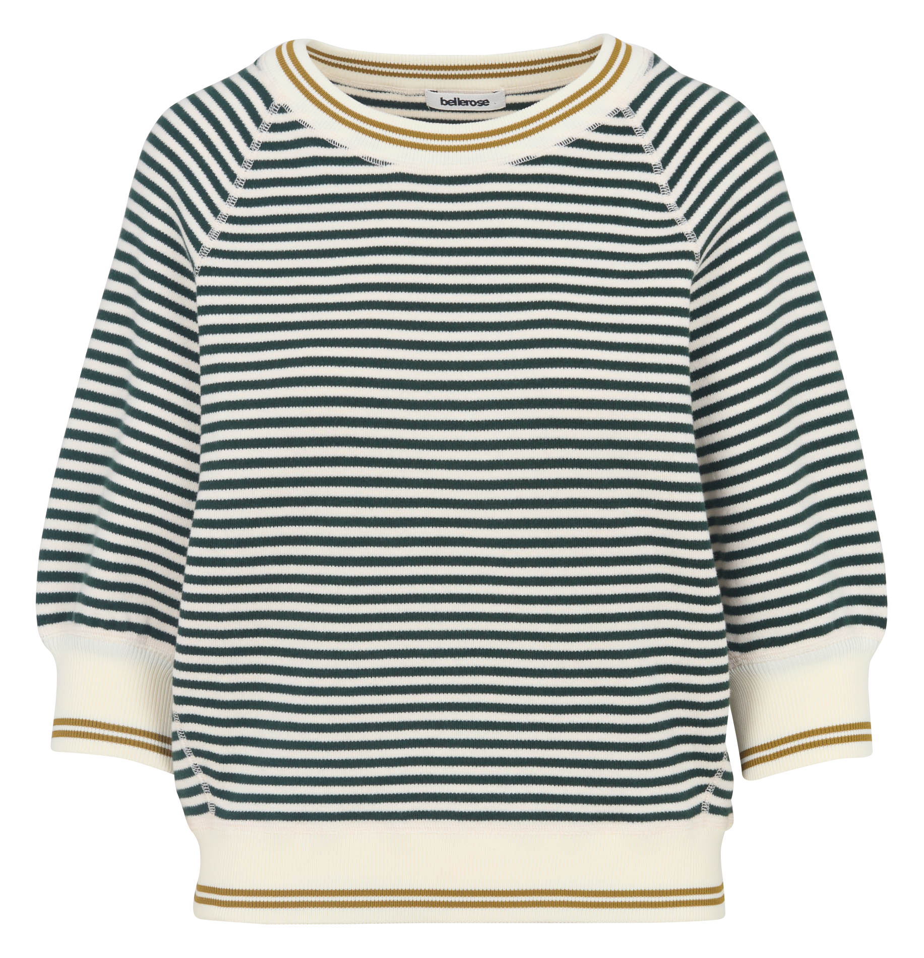 Ärmelloser Pullover mit Schnürung aus Baumwolle und Wolle BELLEROSE Blau