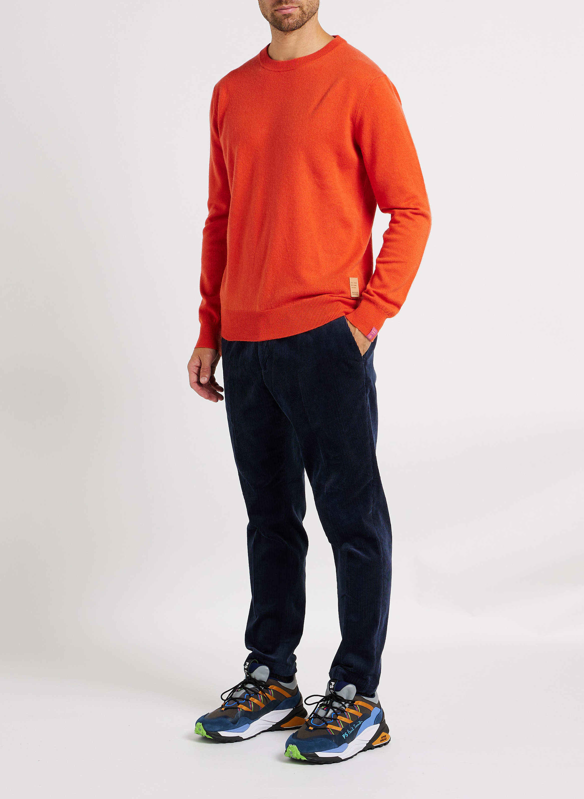 Pull col rond en laine et en cachemire mélangés SCOTCH AND SODA Orange