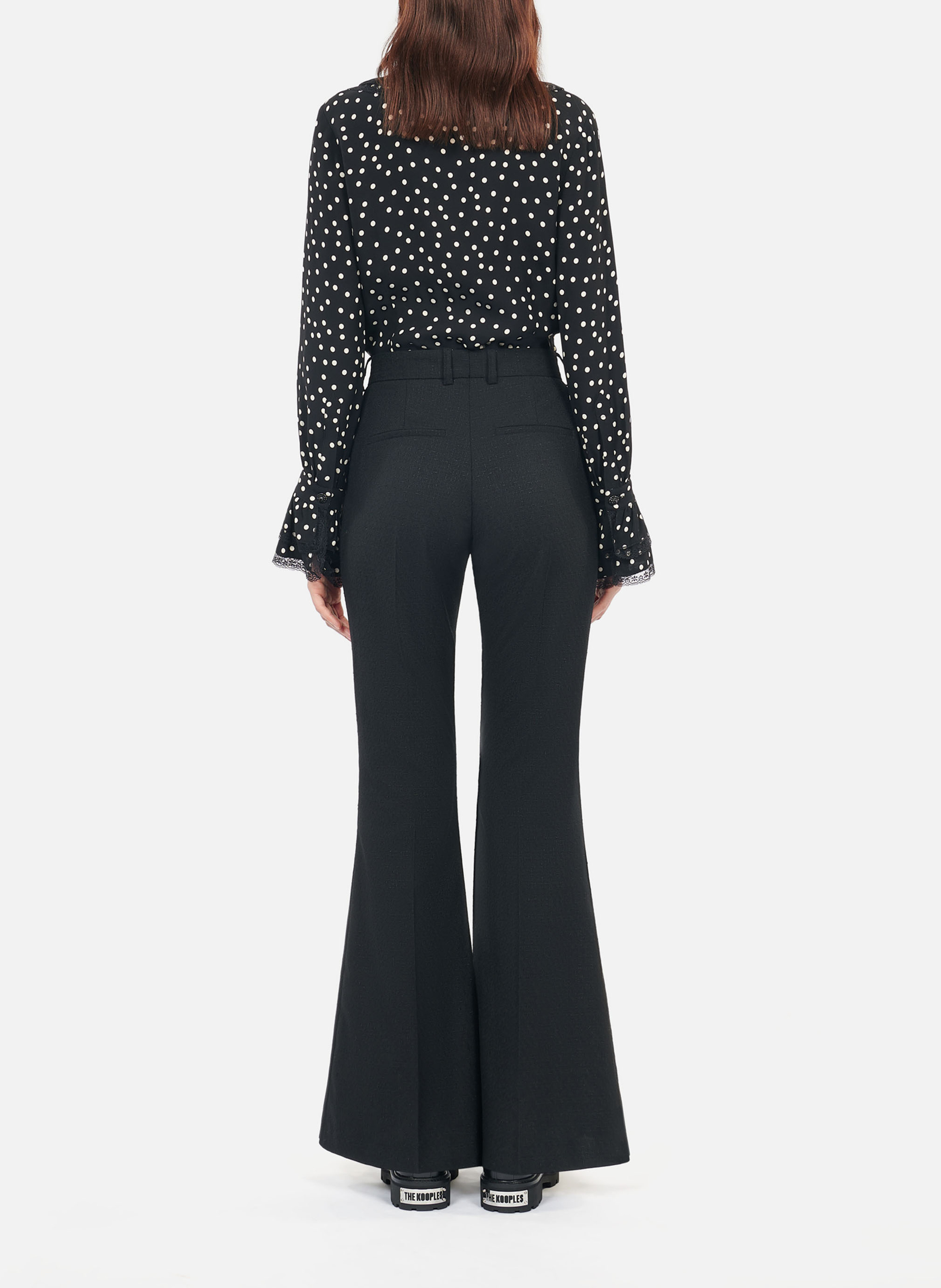 Bandplooibroek | wolblend THE KOOPLES Zwart