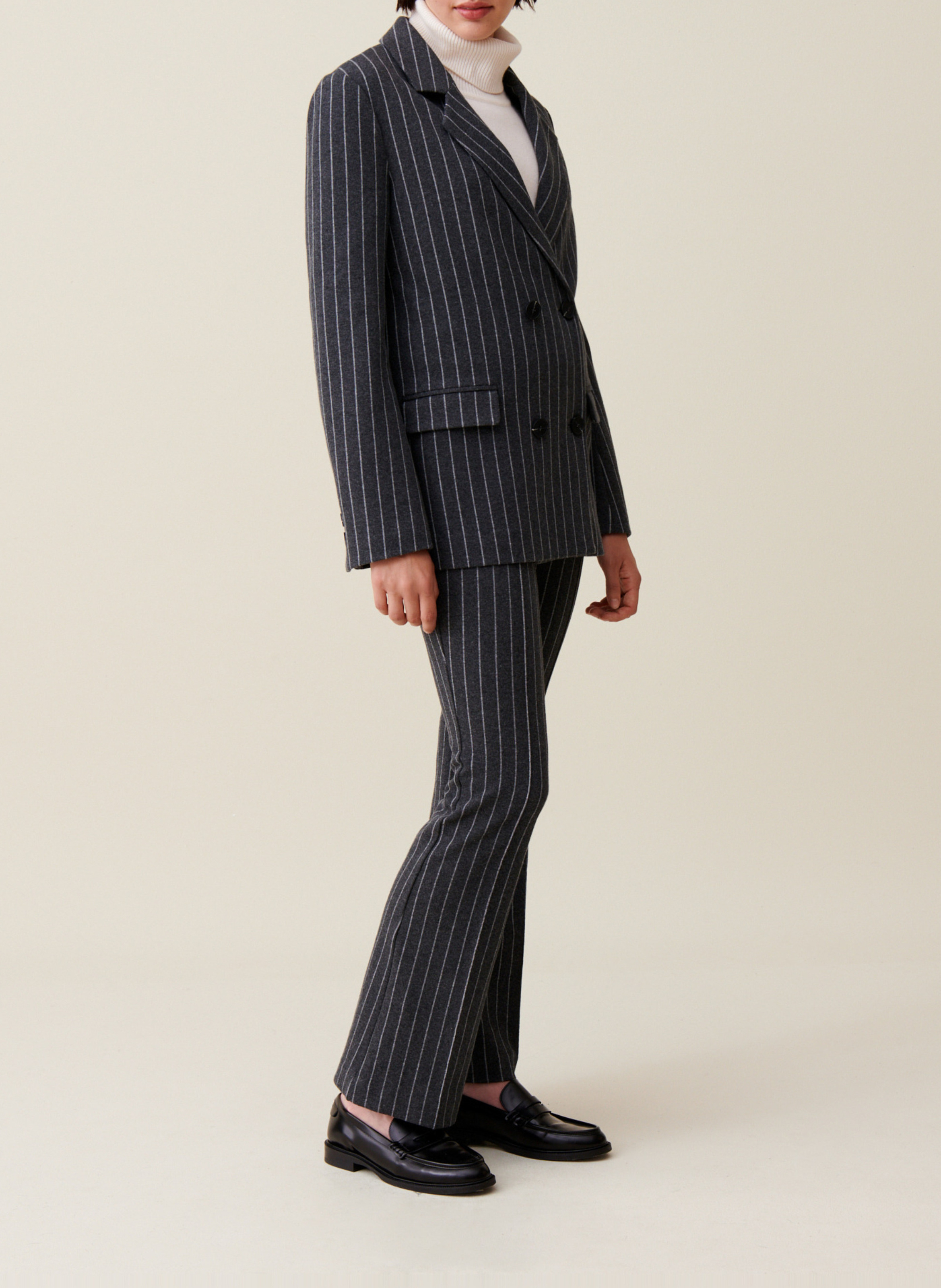 Gerade geschnittener Blazer aus Baumwoll-Mix CLAUDIE PIERLOT Mehrfarbig