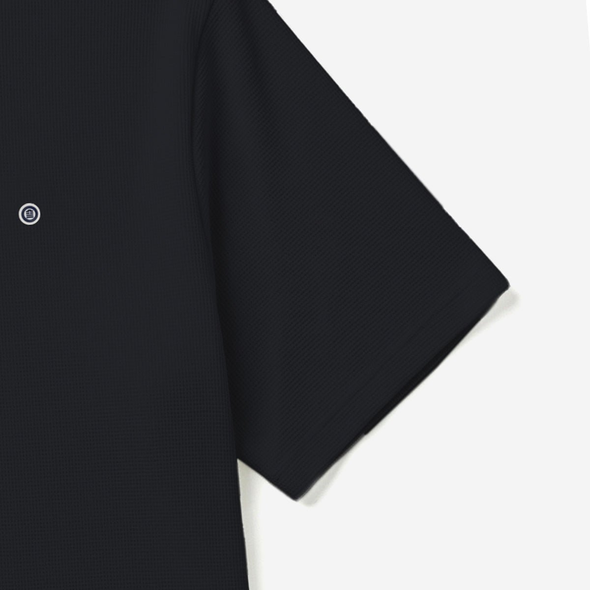 Round neck t-shirt in waffled cotton SERGE BLANCO Blue