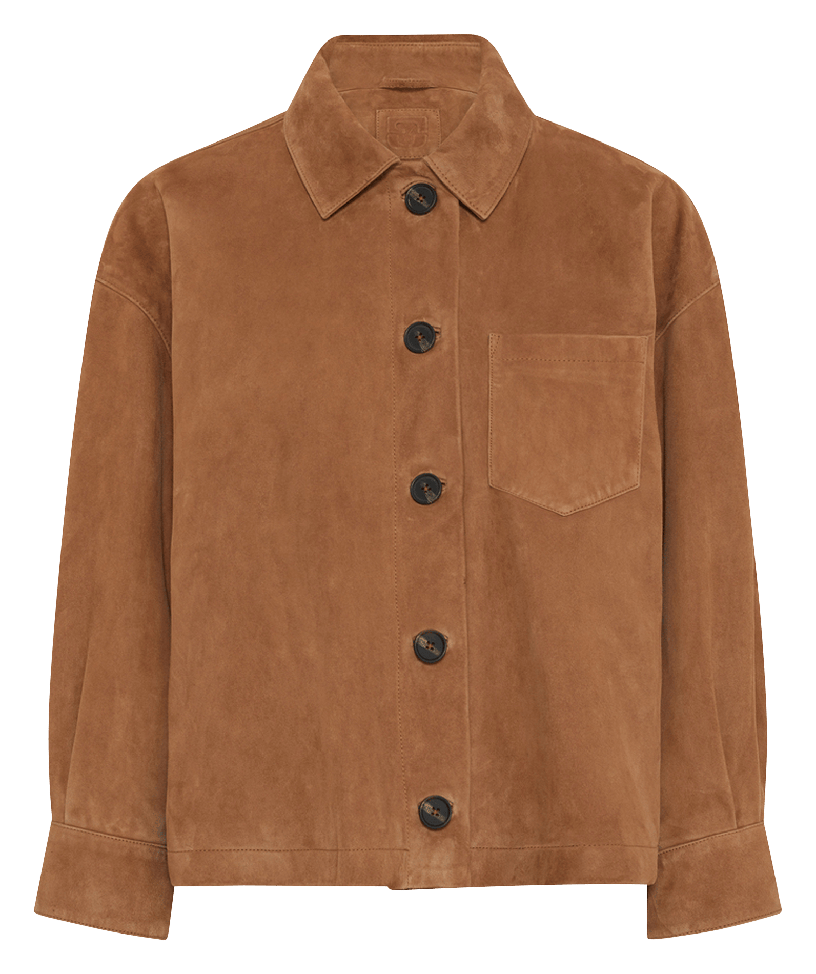 Lambskin leather jacket with classic collar GERARD DAREL Brown