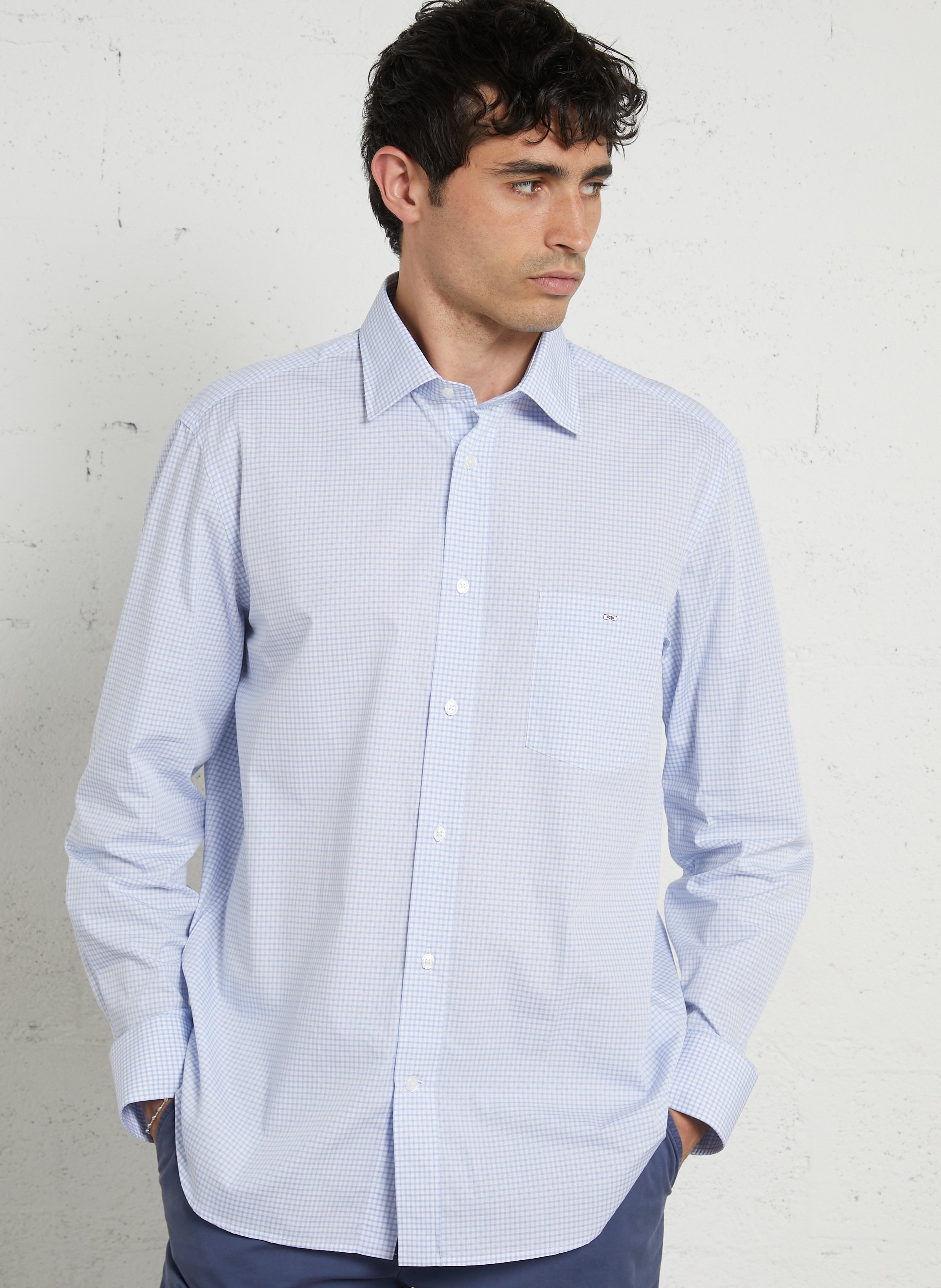 Chemise droite en coton EDEN PARK Rose