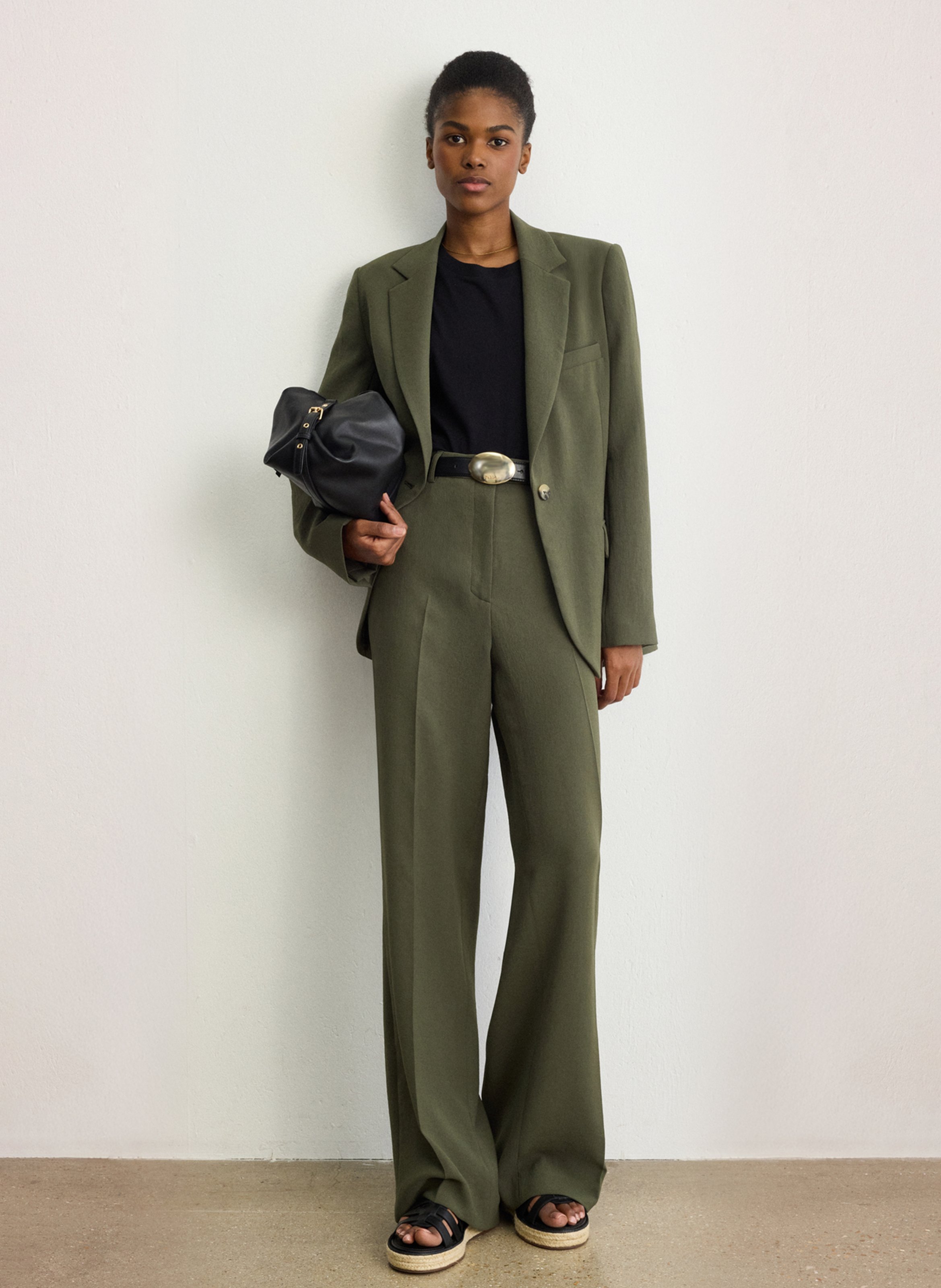 Veste col tailleur PABLO Kaki