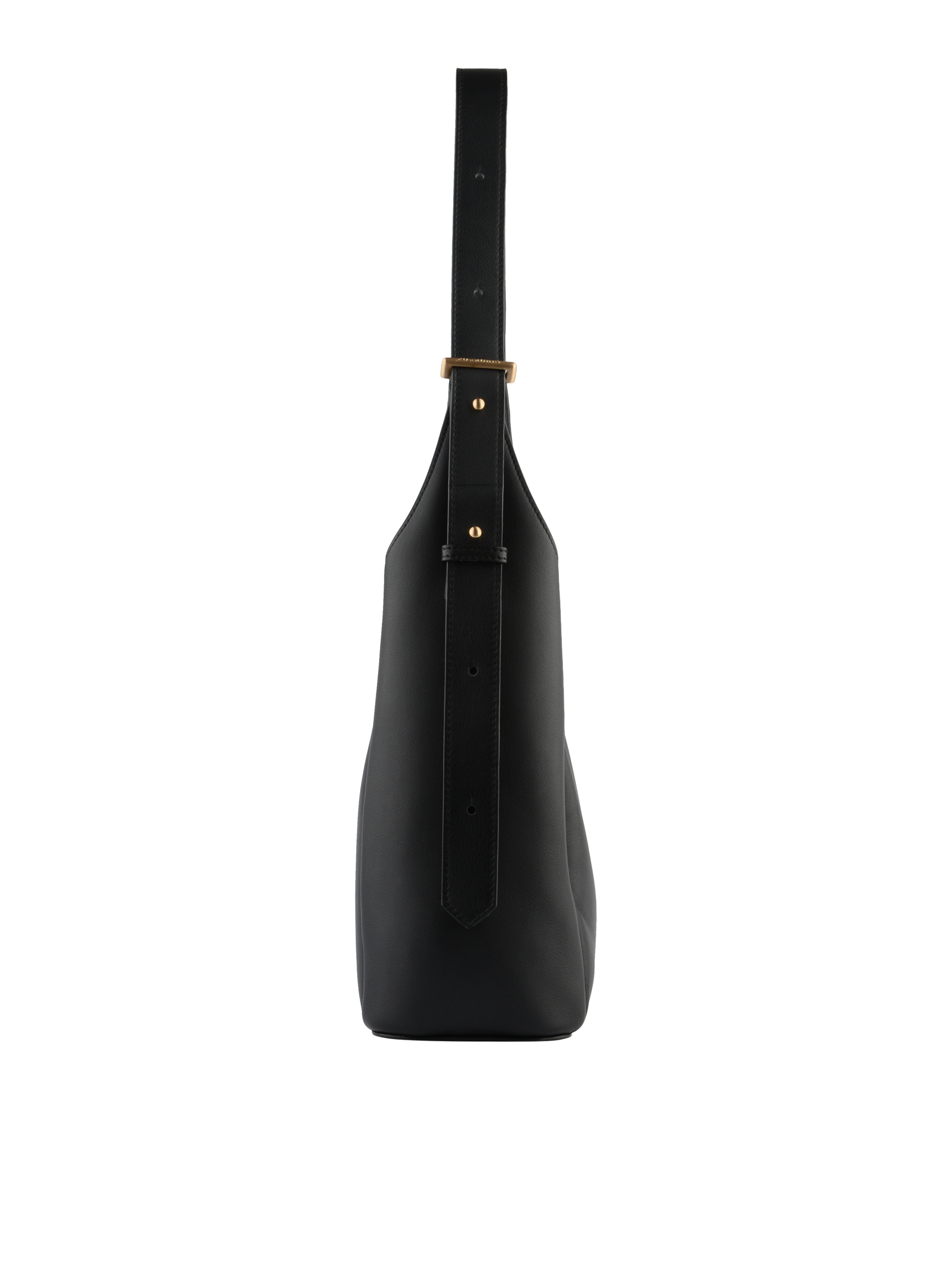 Sac porté épaule en cuir de vachette POURCHET Noir