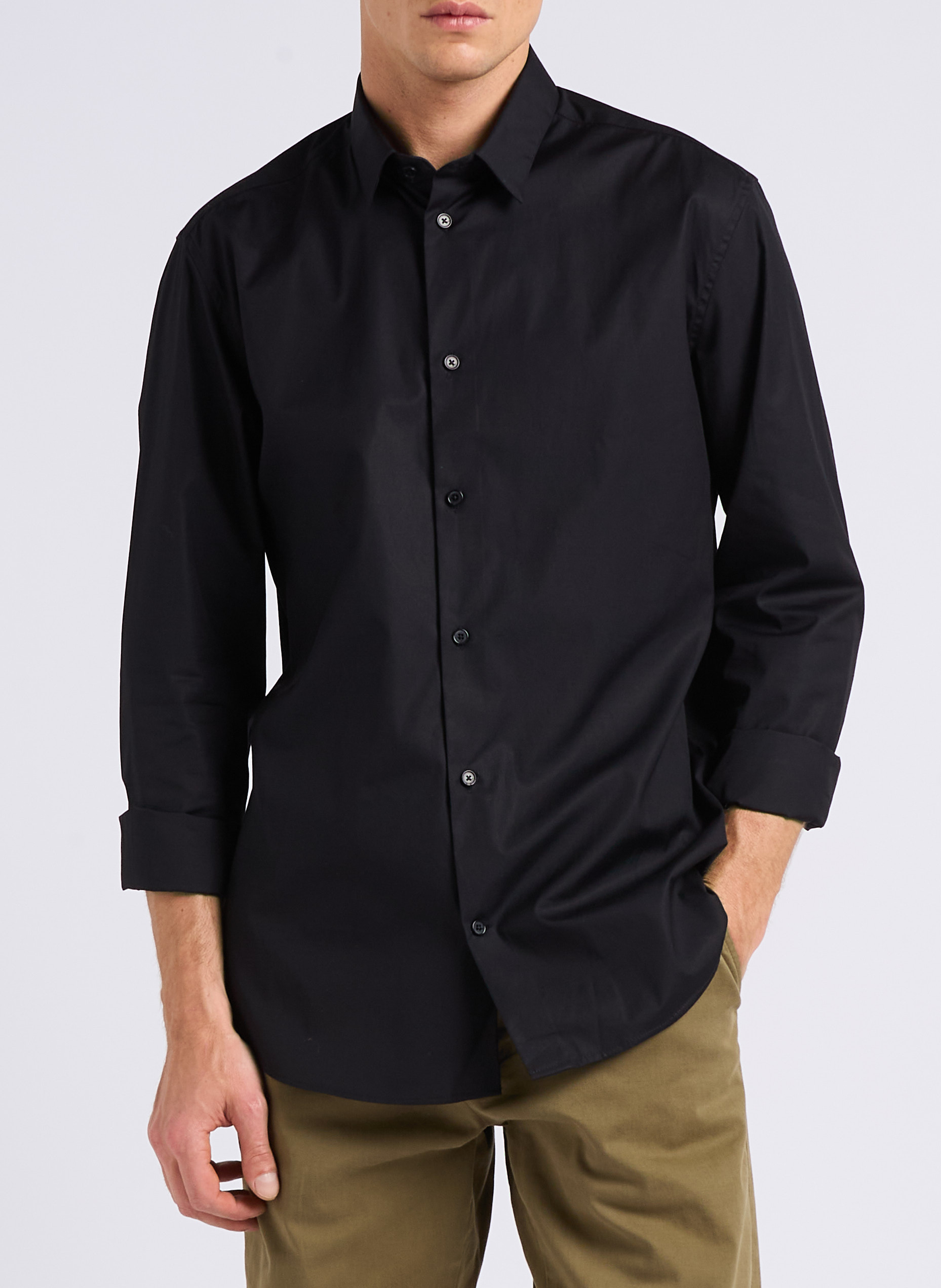 Baumwollhemd mit klassischem Kragen, Slim Fit AU PRINTEMPS PARIS
