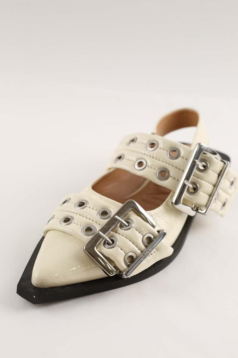 Ballet pumps GANNI - Seconde Main White