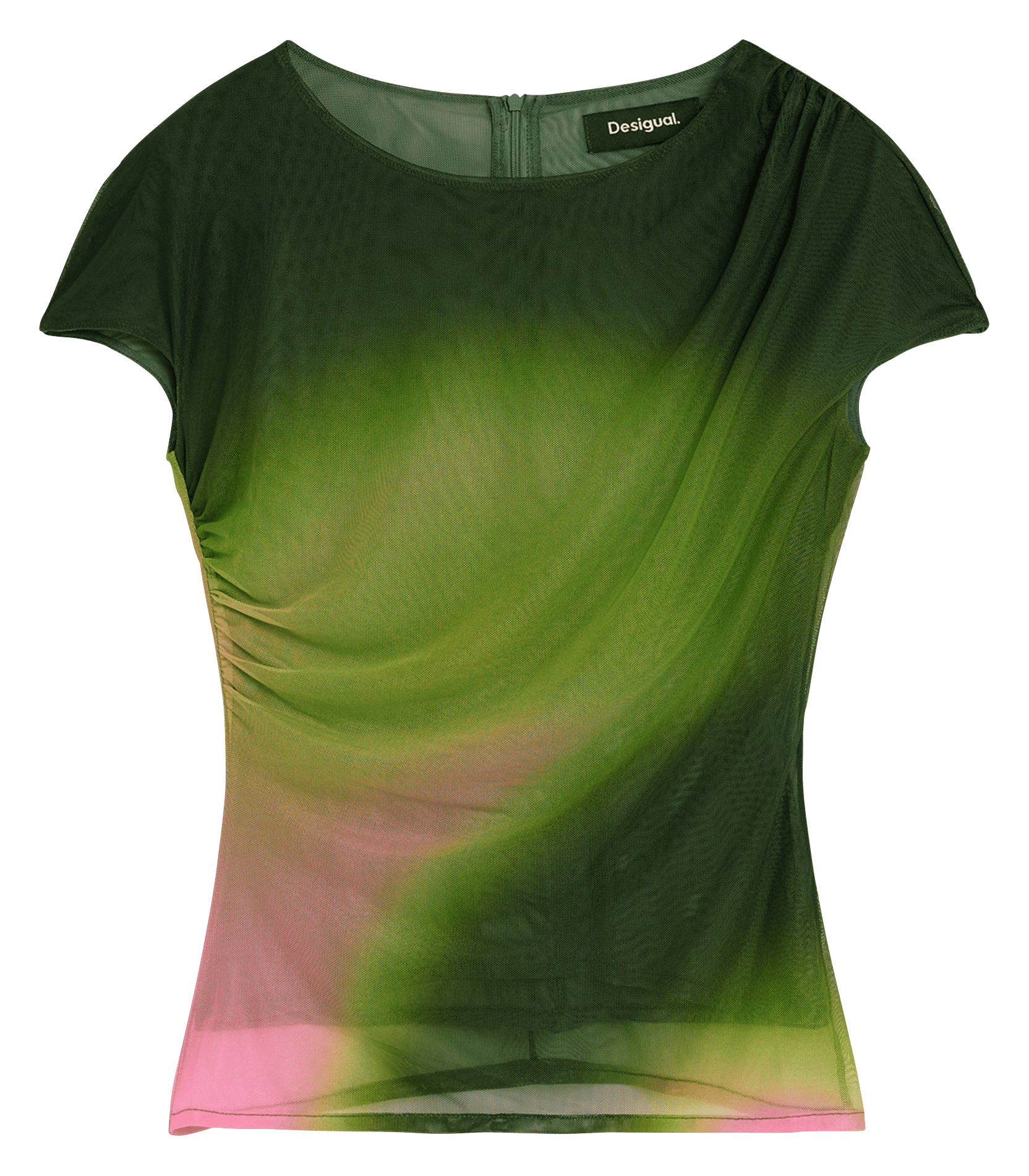 Rechte top met ronde hals en print DESIGUAL Zwart