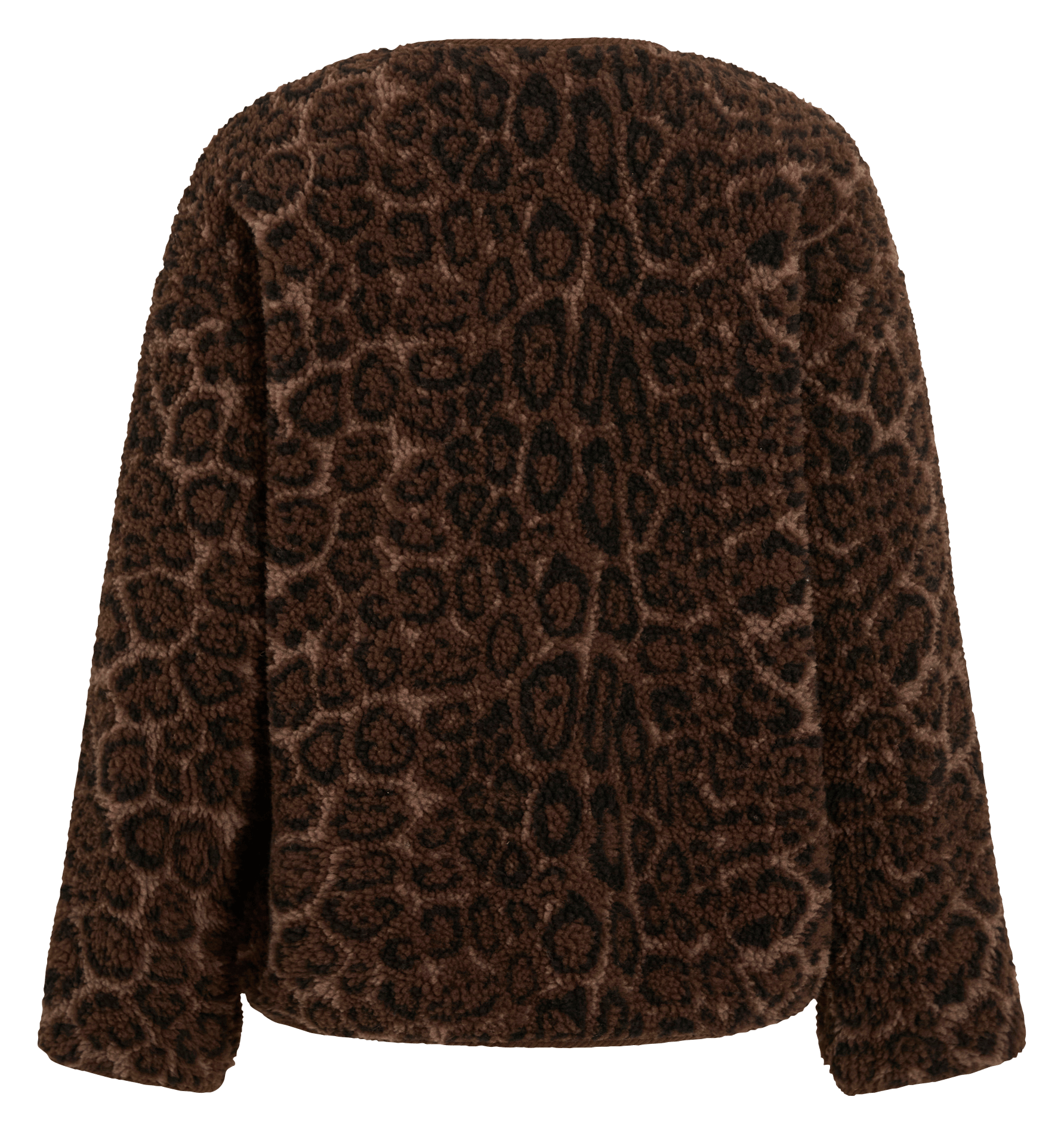 Veste droite imprimée en sherpa VILA Marron
