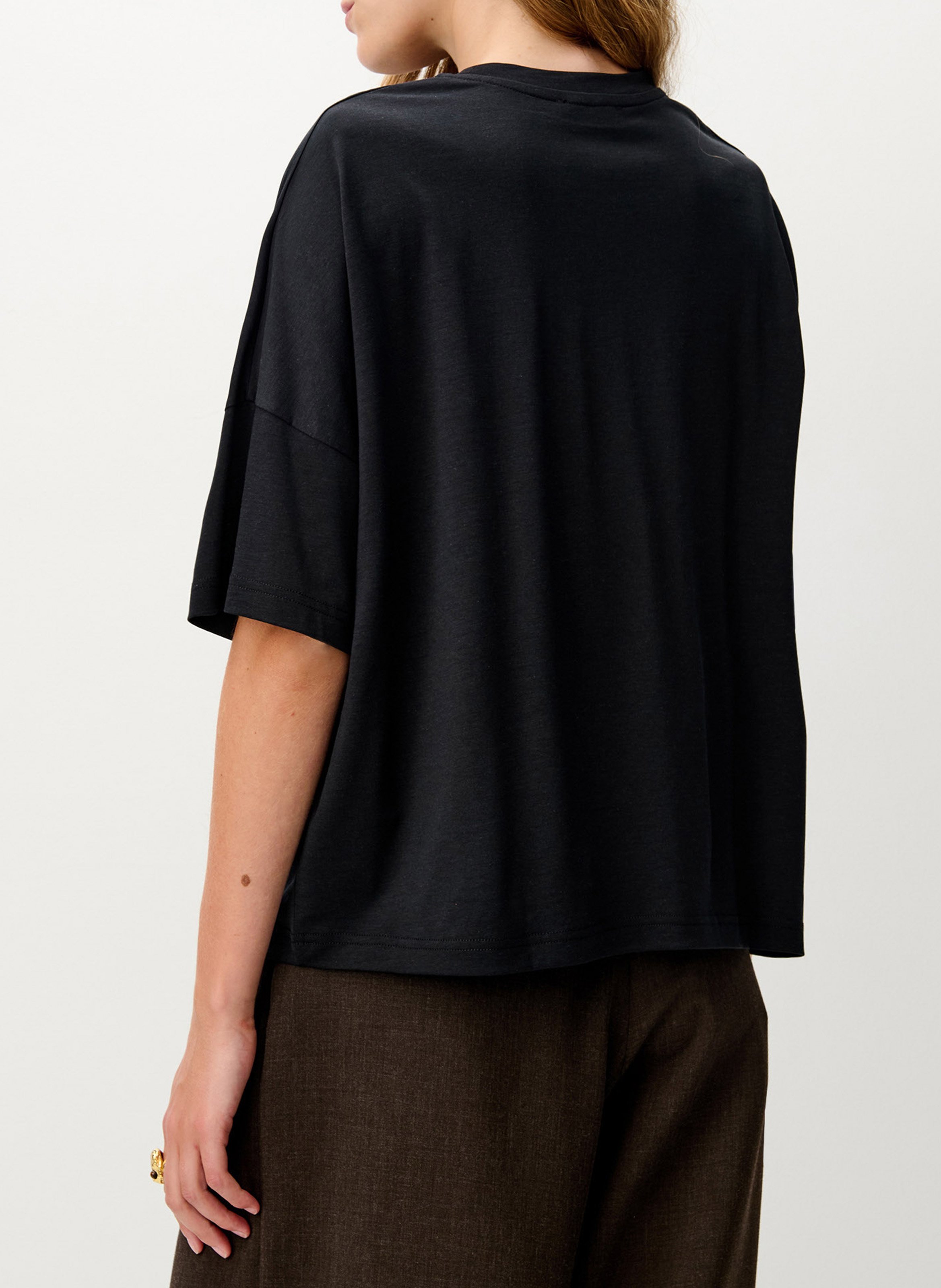 Tee-shirt oversize col rond | Noir SESSUN Femme