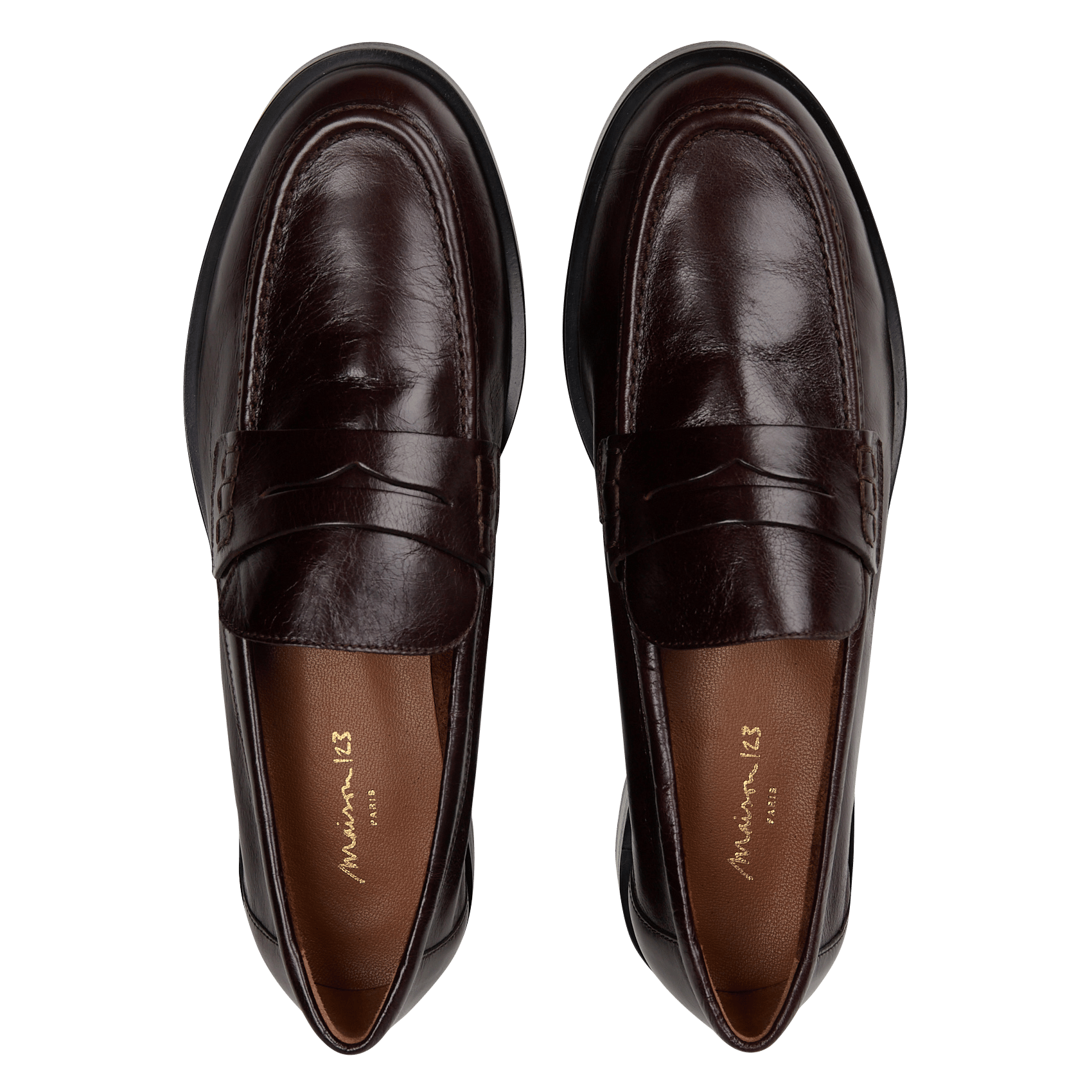 Leren loafers MAISON 123 Bruin