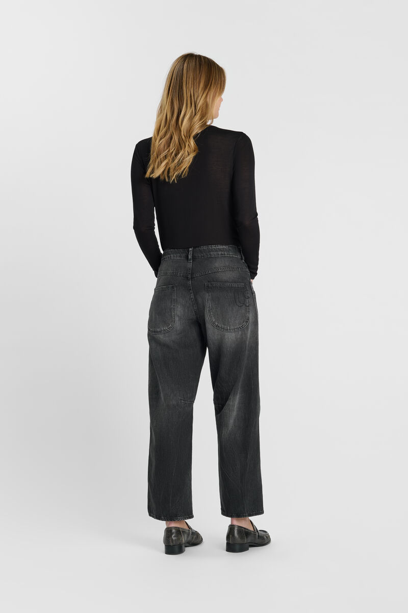 Jeans loose, large balloon , longueur 34 LE TEMPS DES CERISES Noir