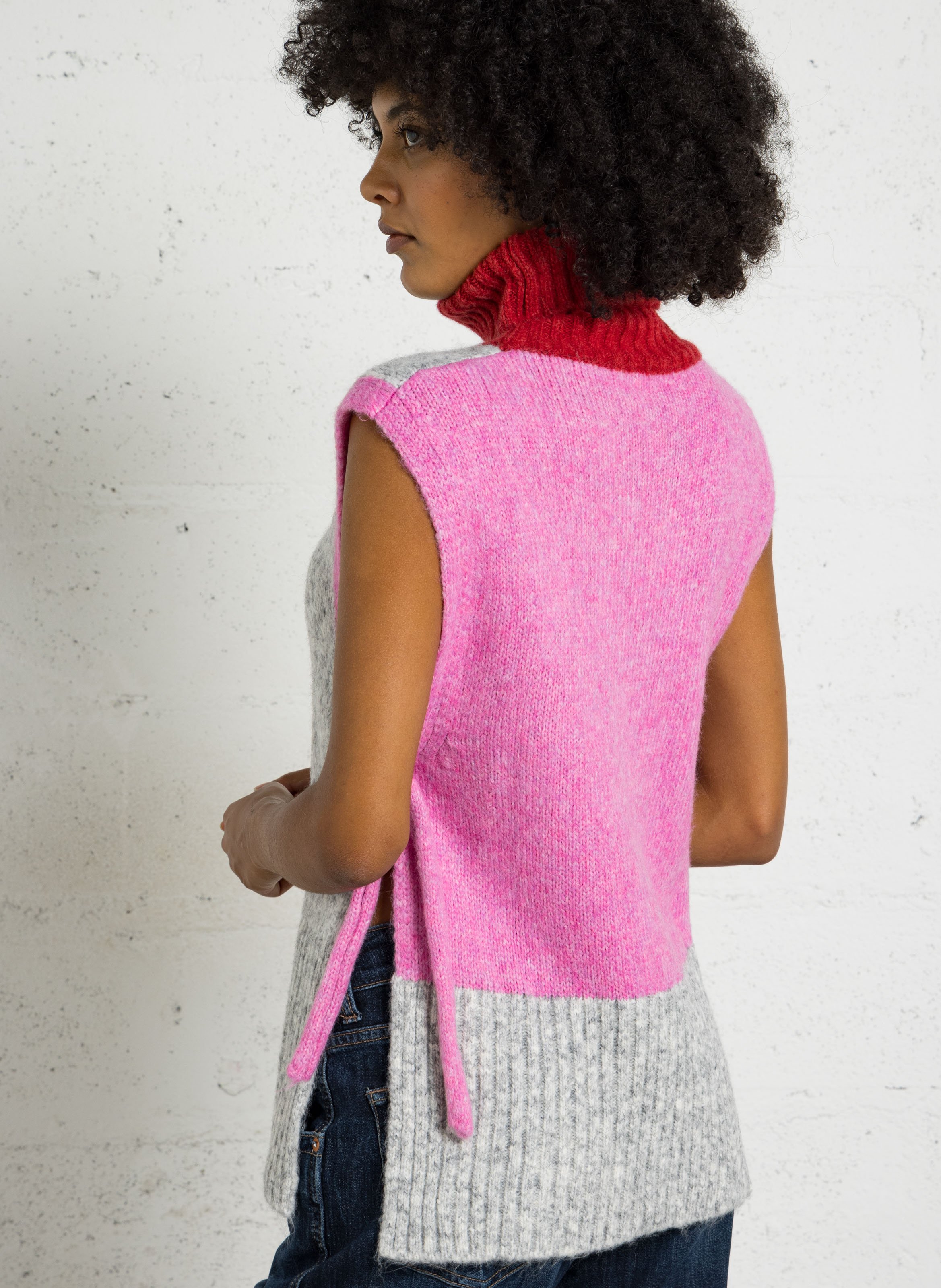 Pull droit col roulé DR BLOOM Argent