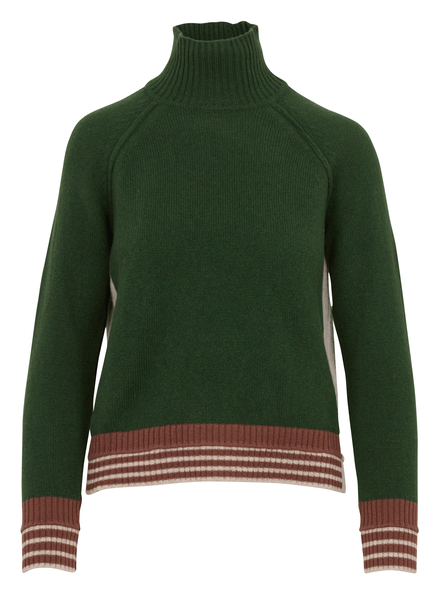 Gerader Pullover mit Stehkragen aus Wolle DIEGA Mehrfarbig