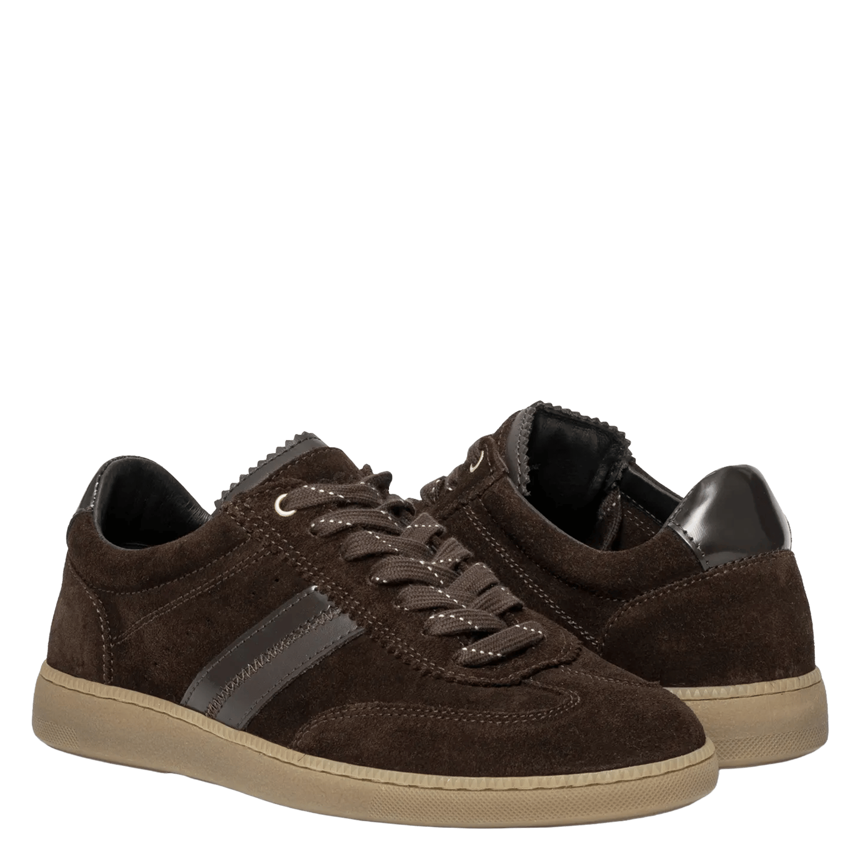 Low-top suede sneakers BOCAGE Brown