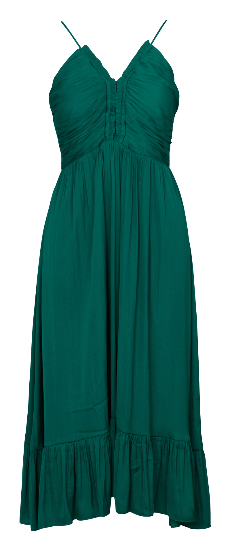 Maxikleid mit V-Ausschnitt MORGAN Grun